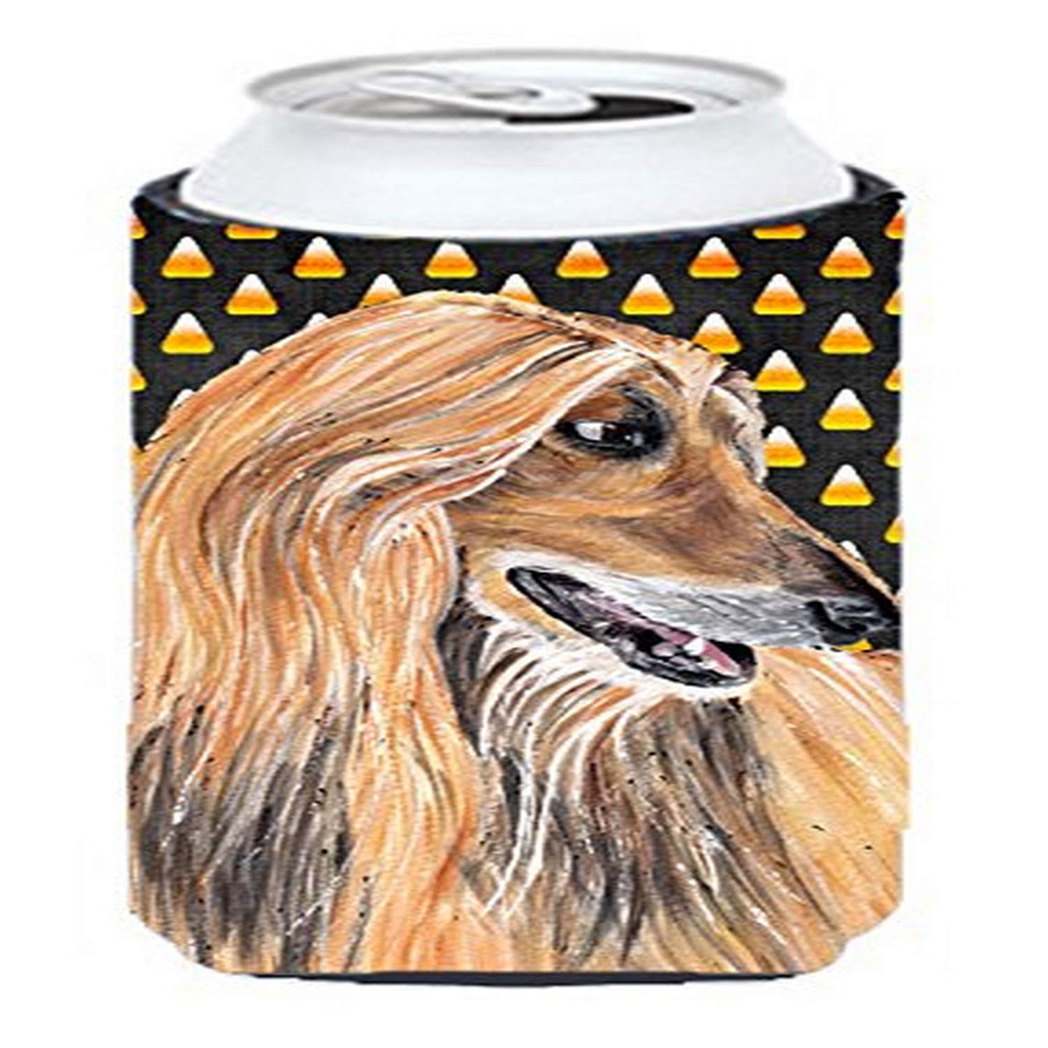 Caroline'S Treasures Sc9505Tbc Afghan Hound Candy Corn Halloween Tall Boy Hugger Can Cooler Sleeve Hugger Machine Washable Drink