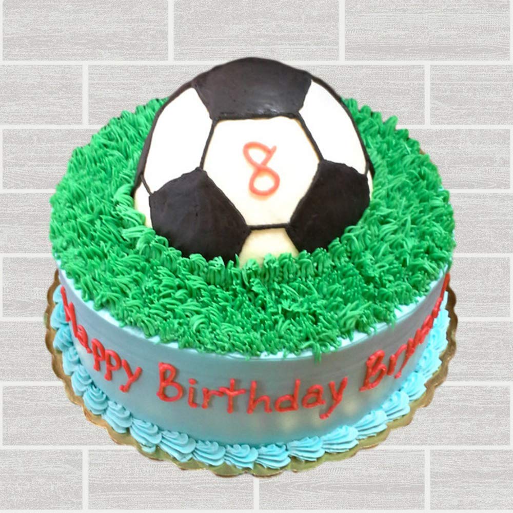9 Inch 3D Full-Size Soccer Ball Aluminum Baking Pan With 4Pcs Hexagon Pentagon Cookie Cutter, Football Shape Metal Cake Pan Mold