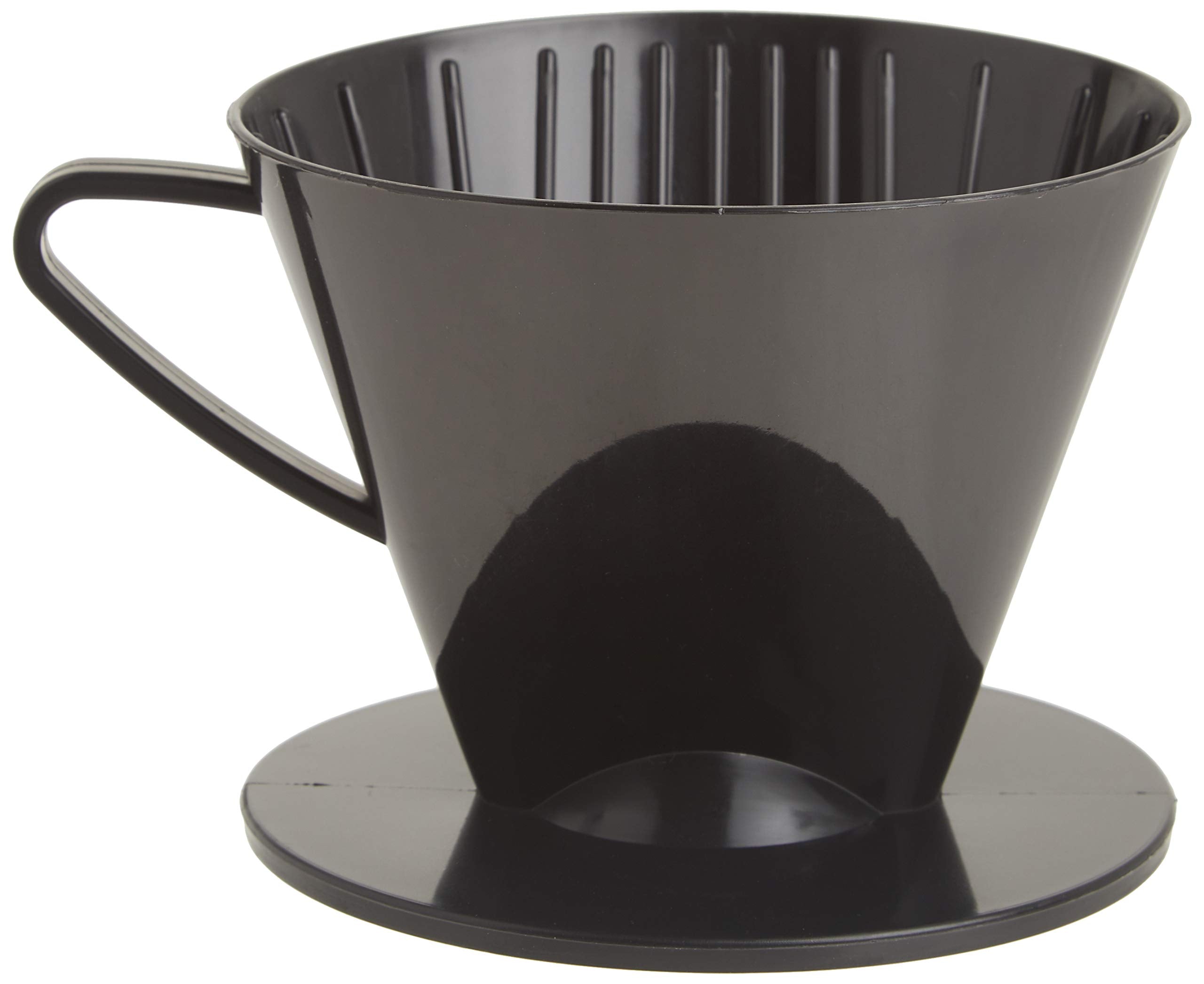 Fino Pour-Over Coffee Brewing Filter Cone, Number 1-Size, Black, Brews 1 To 2-Servings