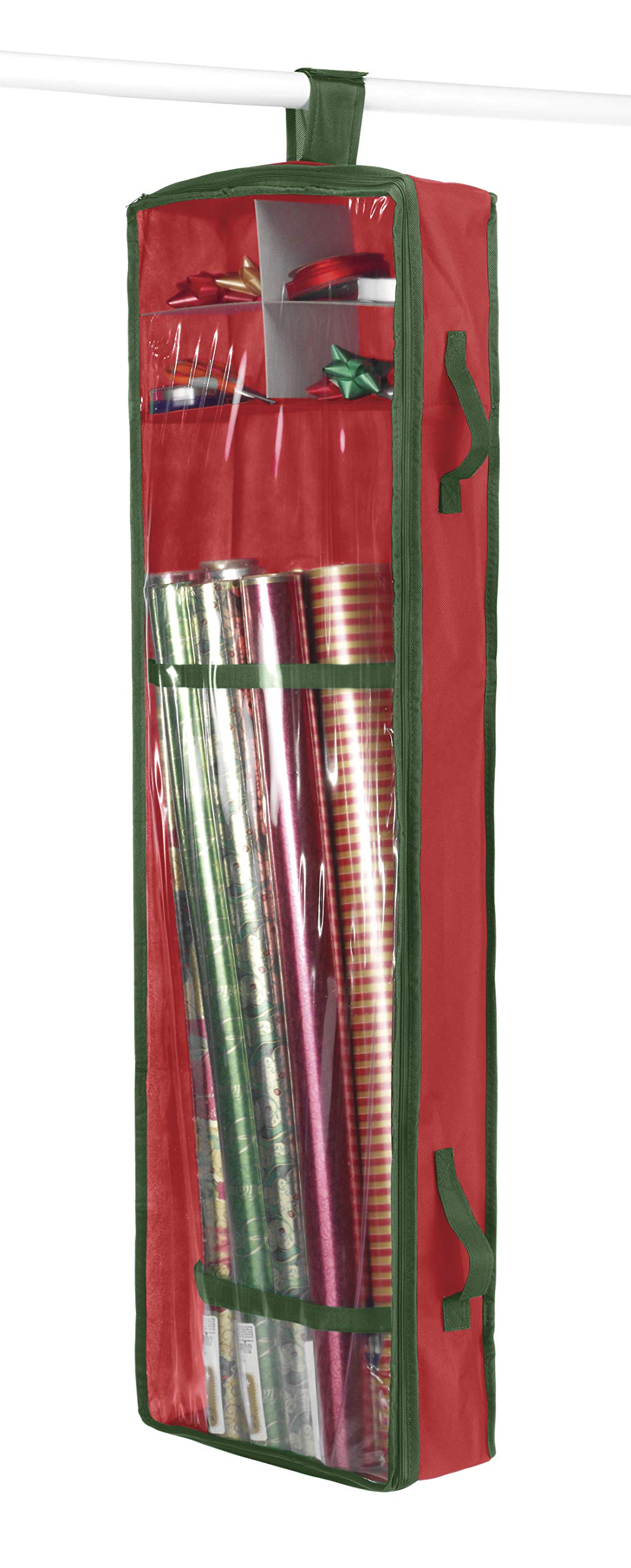 Whitmor 6129-5343 Gift Wrap Organizer, 1 Count (Pack Of 1), Red