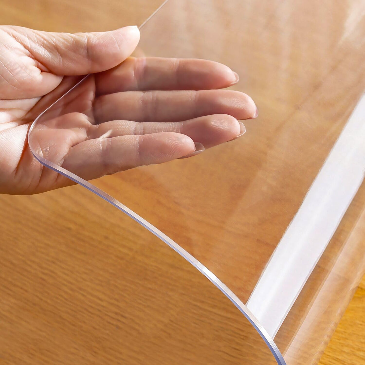 Ostepdecor Clear Desk Protector 18 X 32 Inch, 1.5Mm Thick Clear Desk Pad Mat, Plastic Desk Cover Protector Rectangle, Pvc Table