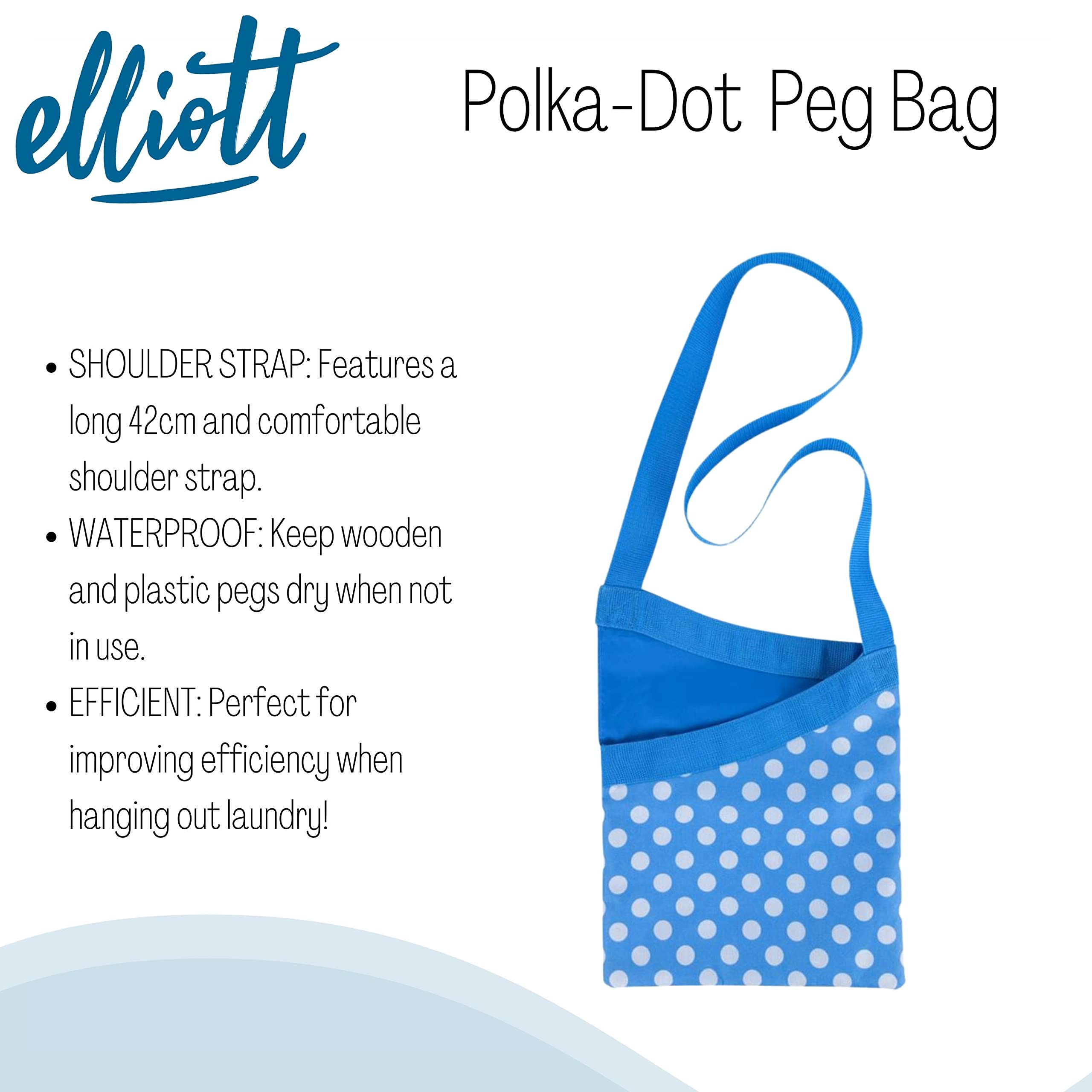 Elliott Peg Bag With Shoulder Strap, Blue, L