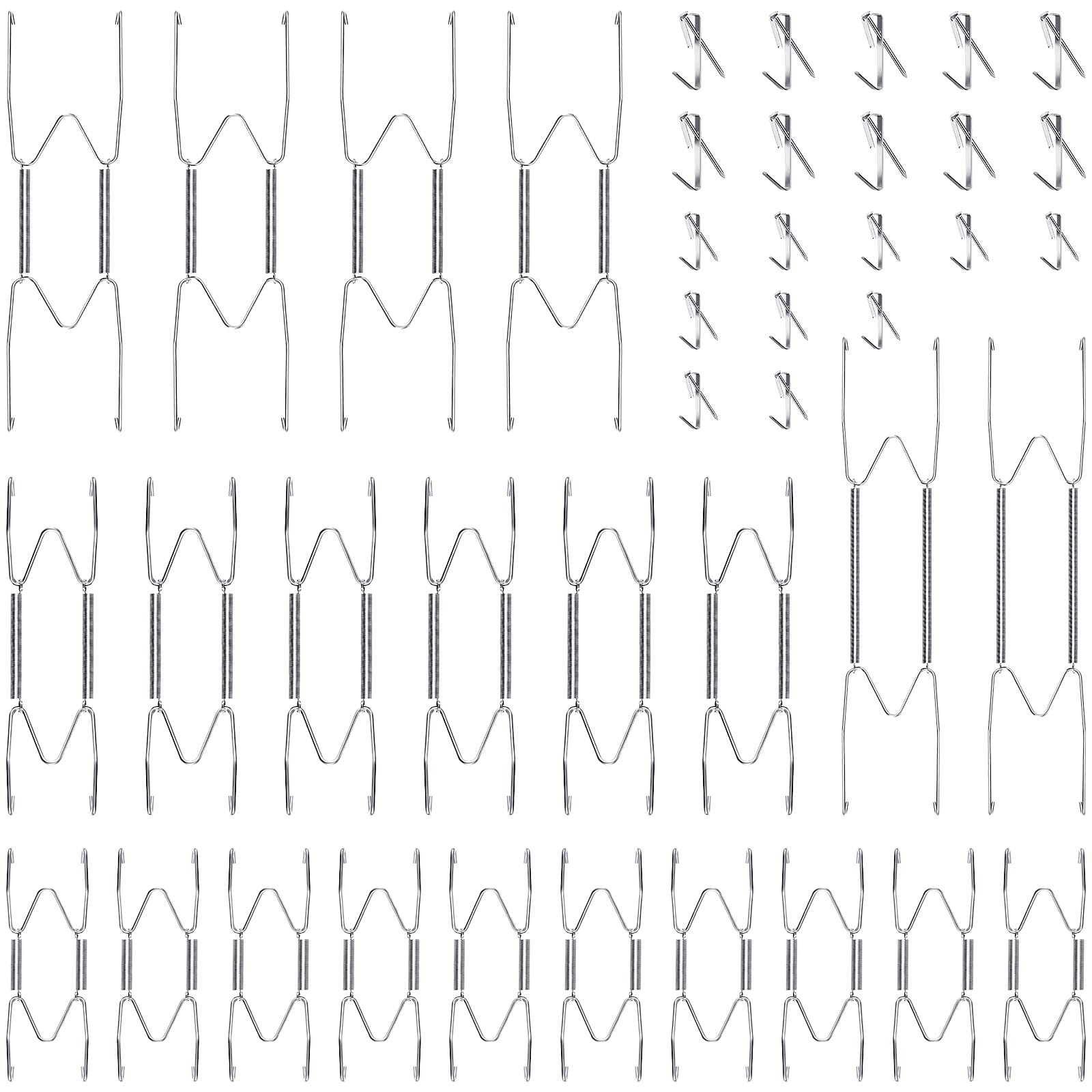 Hotop 20 Pieces 4/5, 6, 8, 10 Inches Invisible Plate Hangers Wall Plate Hangers Stainless Decorative Wire Plate Hangers With 20