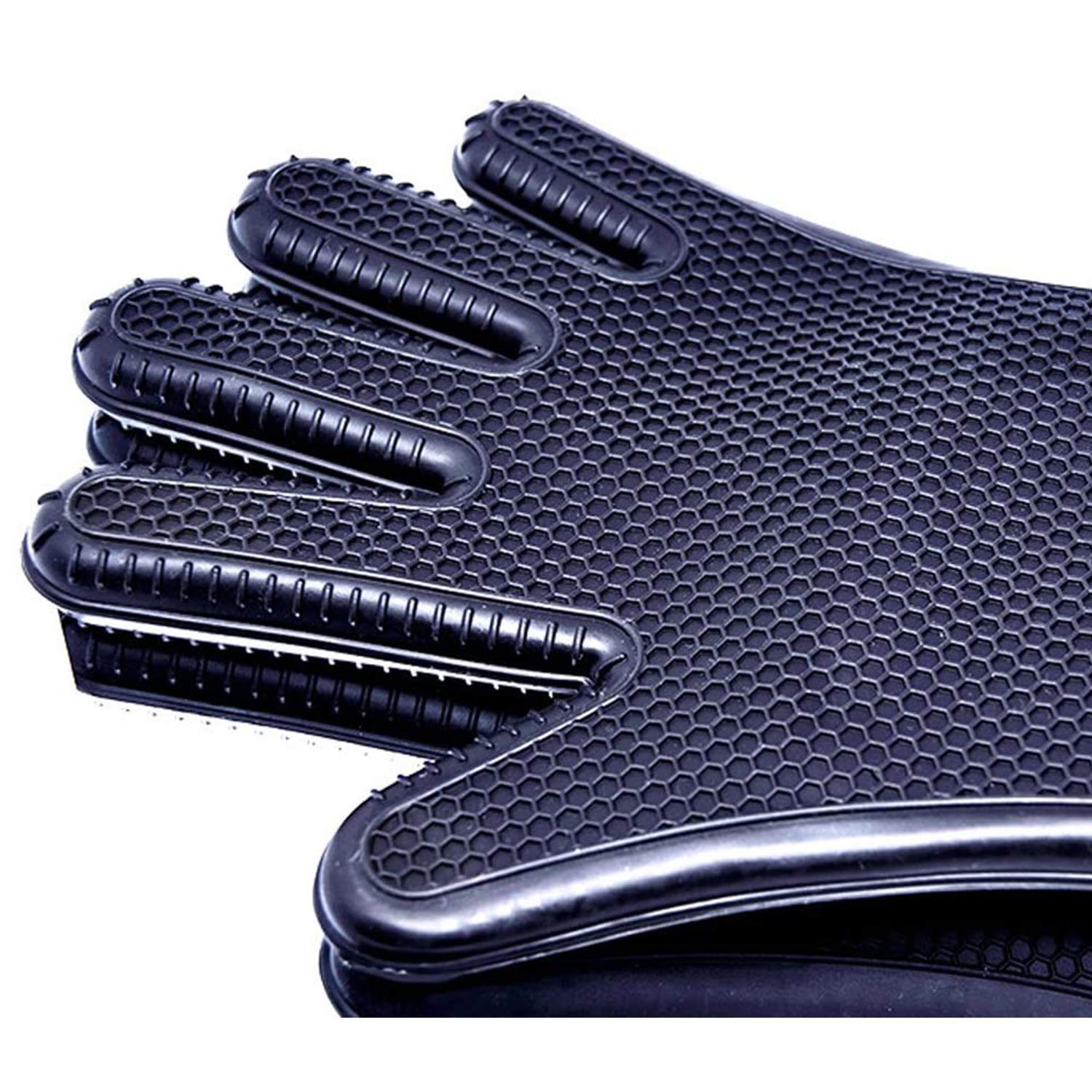 Extra Long Professional Oven Mitts, Non-Slip Silicone Grip Heat Resistant, 1 Pair,19.7'' Length,Up To 572? For Bbq Cooking Bakin