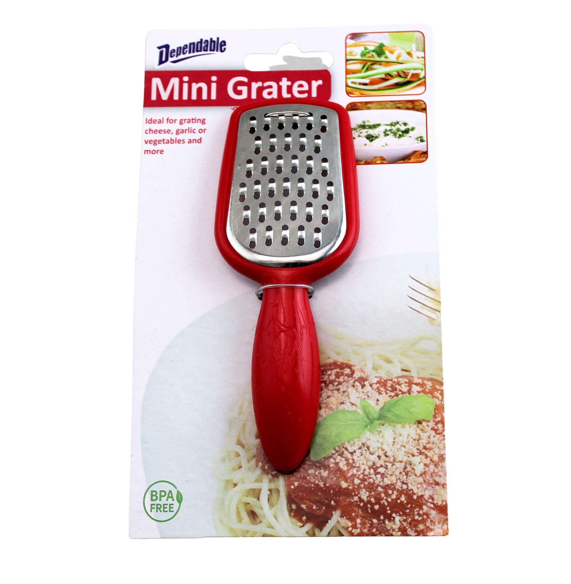 Stainless Steel Mini Grater Cheese Garlic Nutmeg Chocolate 5'' Bpa Free Plastic Handle