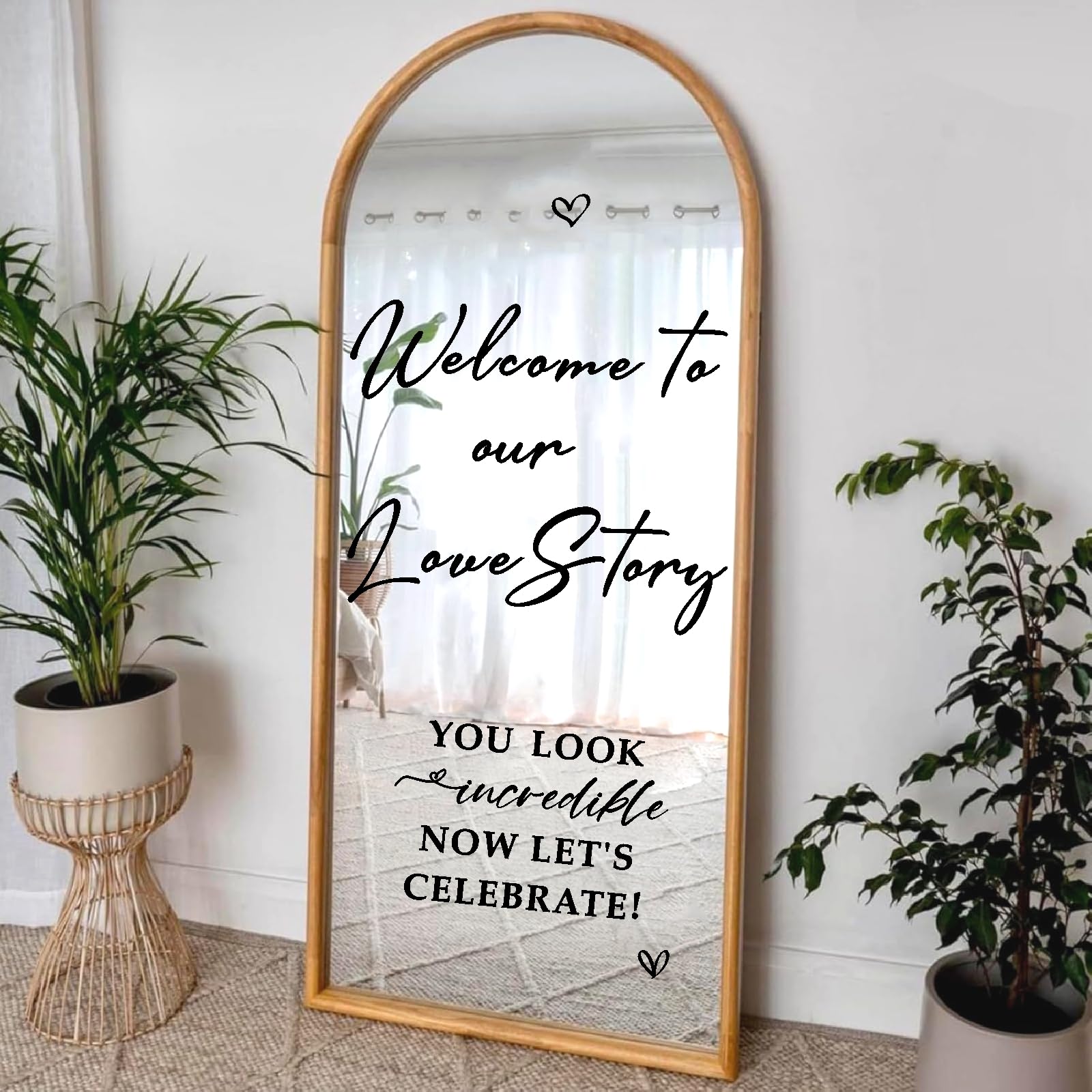 Wedding Welcome Signs Welcome To Our Wedding Sign Decals Selfie Mirror Decals For Wedding Party Entry Welcome Mirror Stickers Fo
