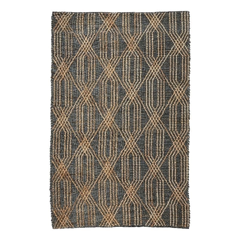 Kosas Home Tustin 108 x 144 Jute & Cotton Accent Rug in Natural/Charcoal