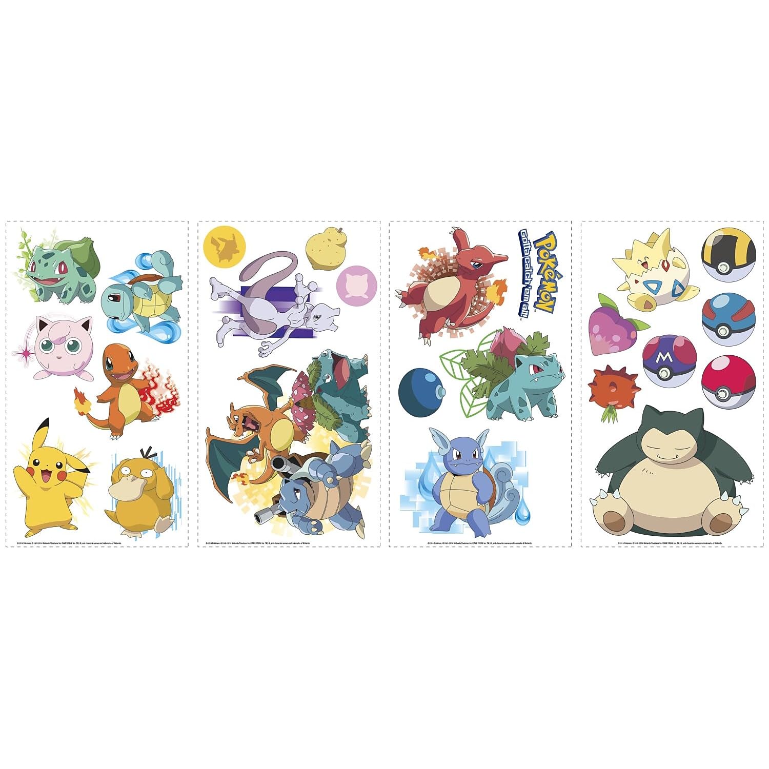 Roommates Rmk2535Scs Pokemon Iconic Peel And Stick Wall Decals