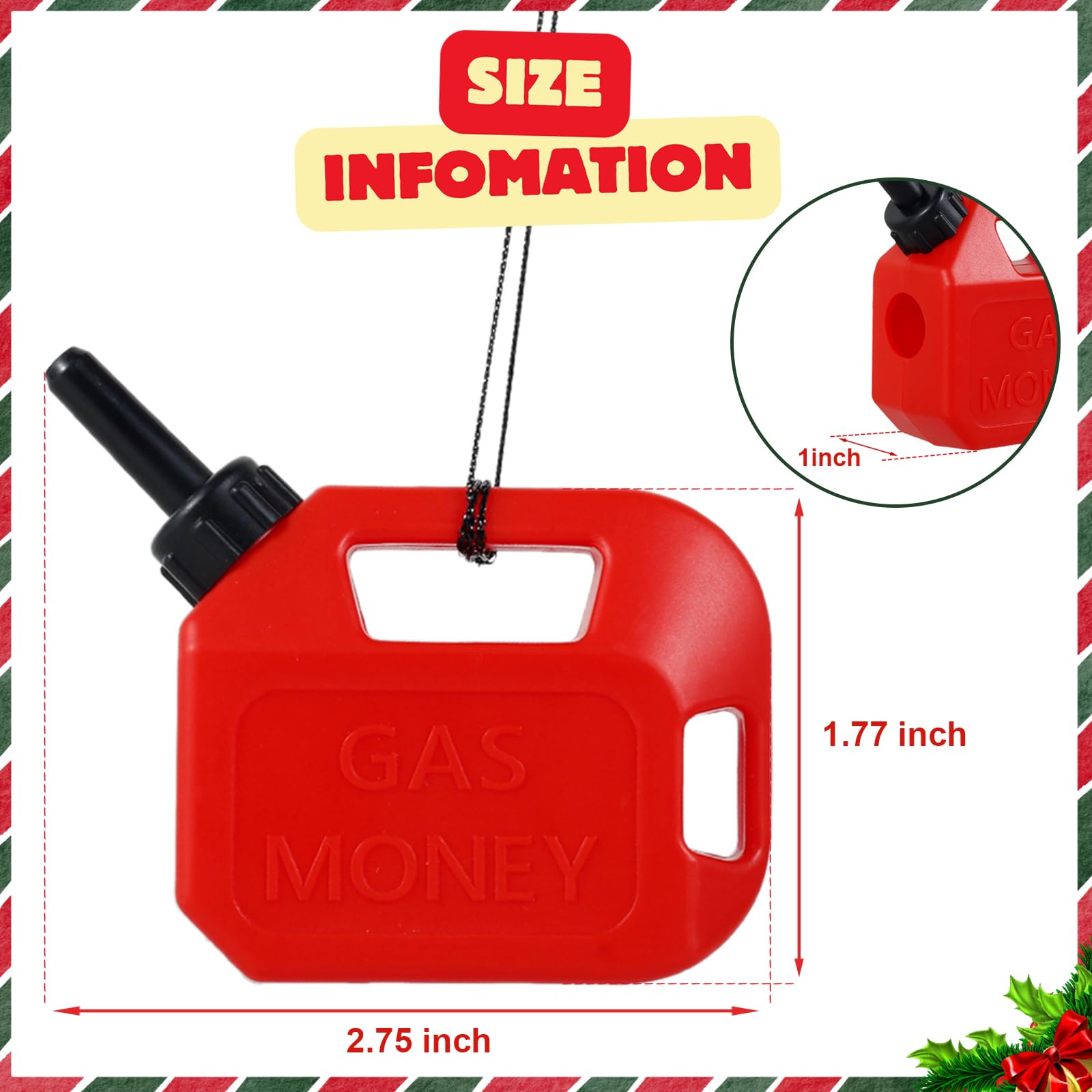 Funny Christmas Gas Money Ornament 2025 - Funny Money Holder for Cash Gift - Money Holders Money Holder for Cash Gift - Christma