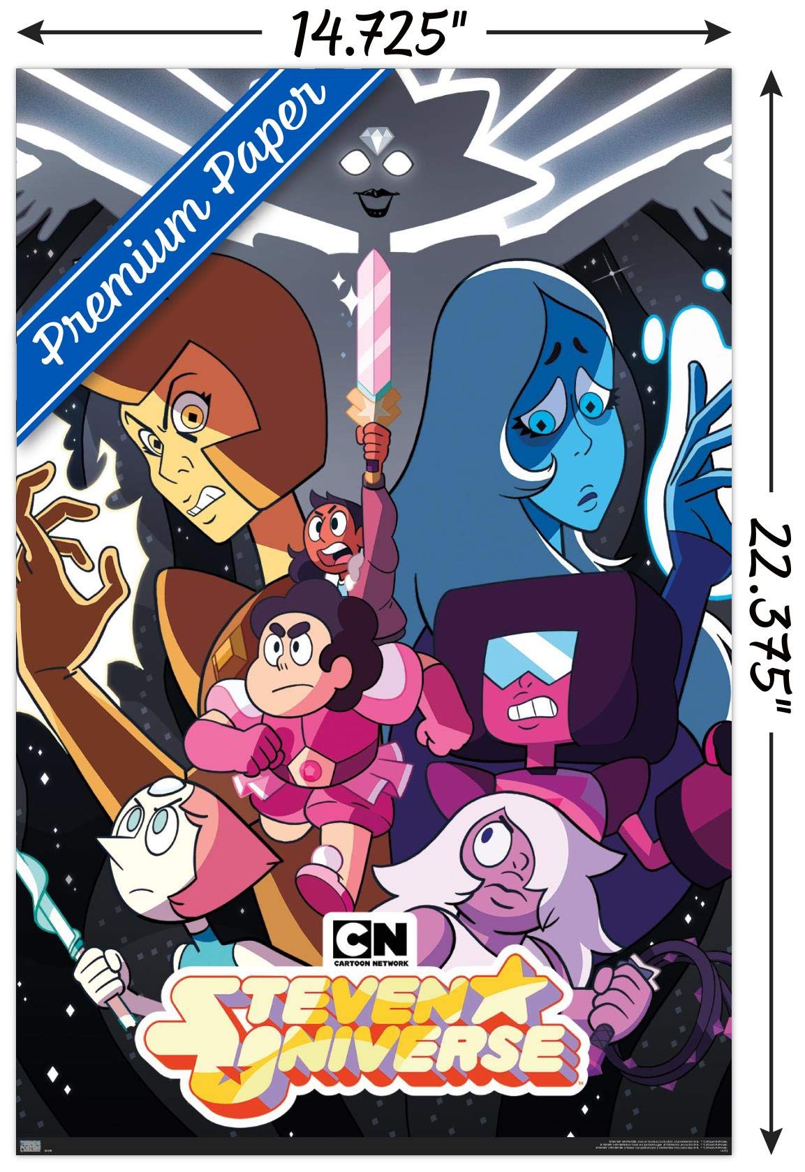 Trends International Steven Universe - One Sheet Wall Poster, 14.72'' X 22.37'', Premium Unframed Version