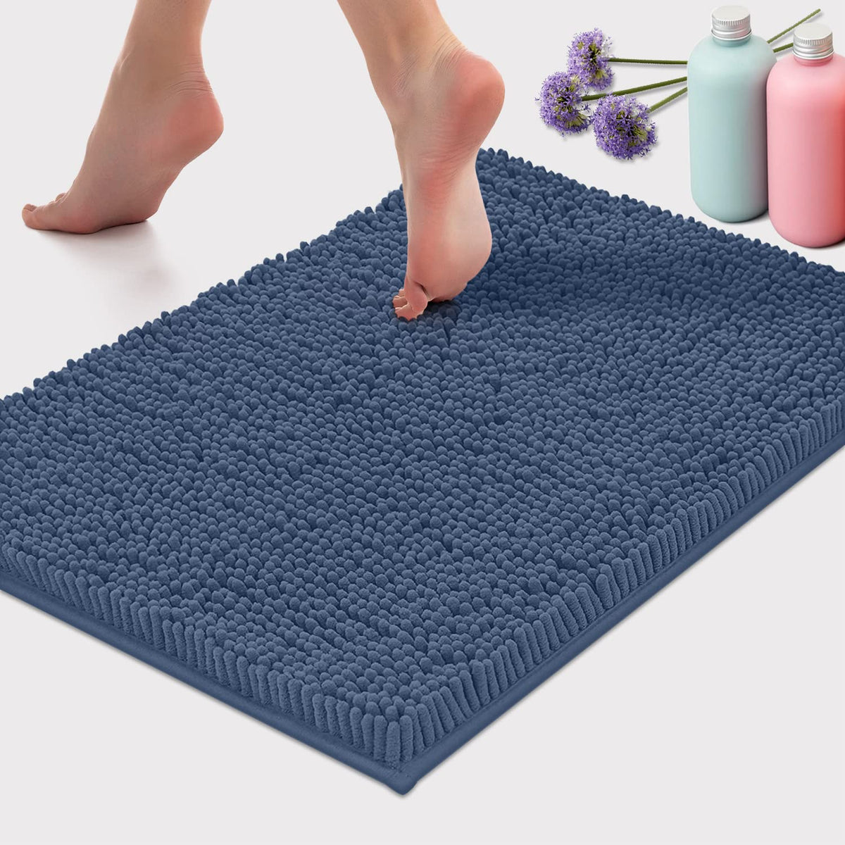 Luxurux Bath Mat, Extra-Soft Plush Non-Slip Bathroom Rug, Luxury Chenille Microfiber Material, Super Absorbent Shaggy Bath Rug.