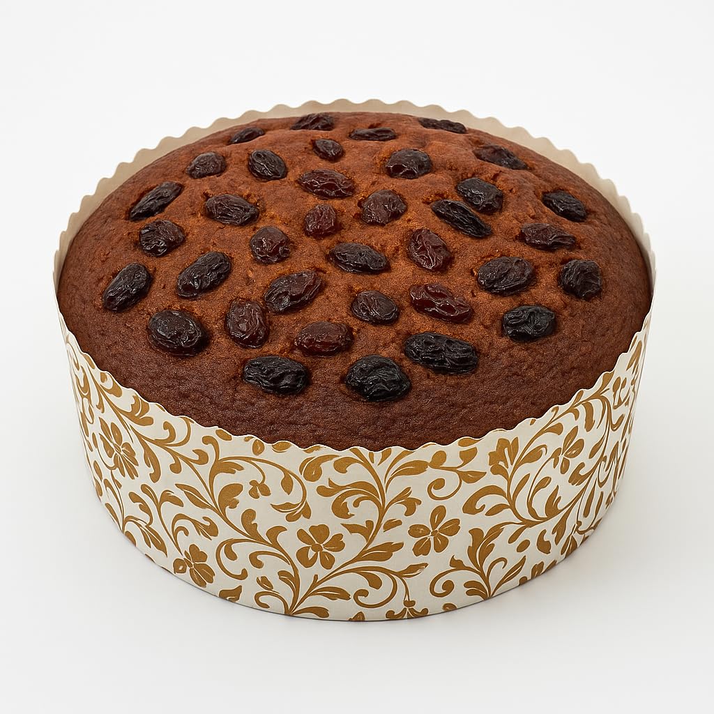 Esslly 6 Elegant Bake & Serve Paper Disposable Cake Mould Set, Gold Floret Design, Half Kg Capacity, Greaseproof & Heat-Resistan