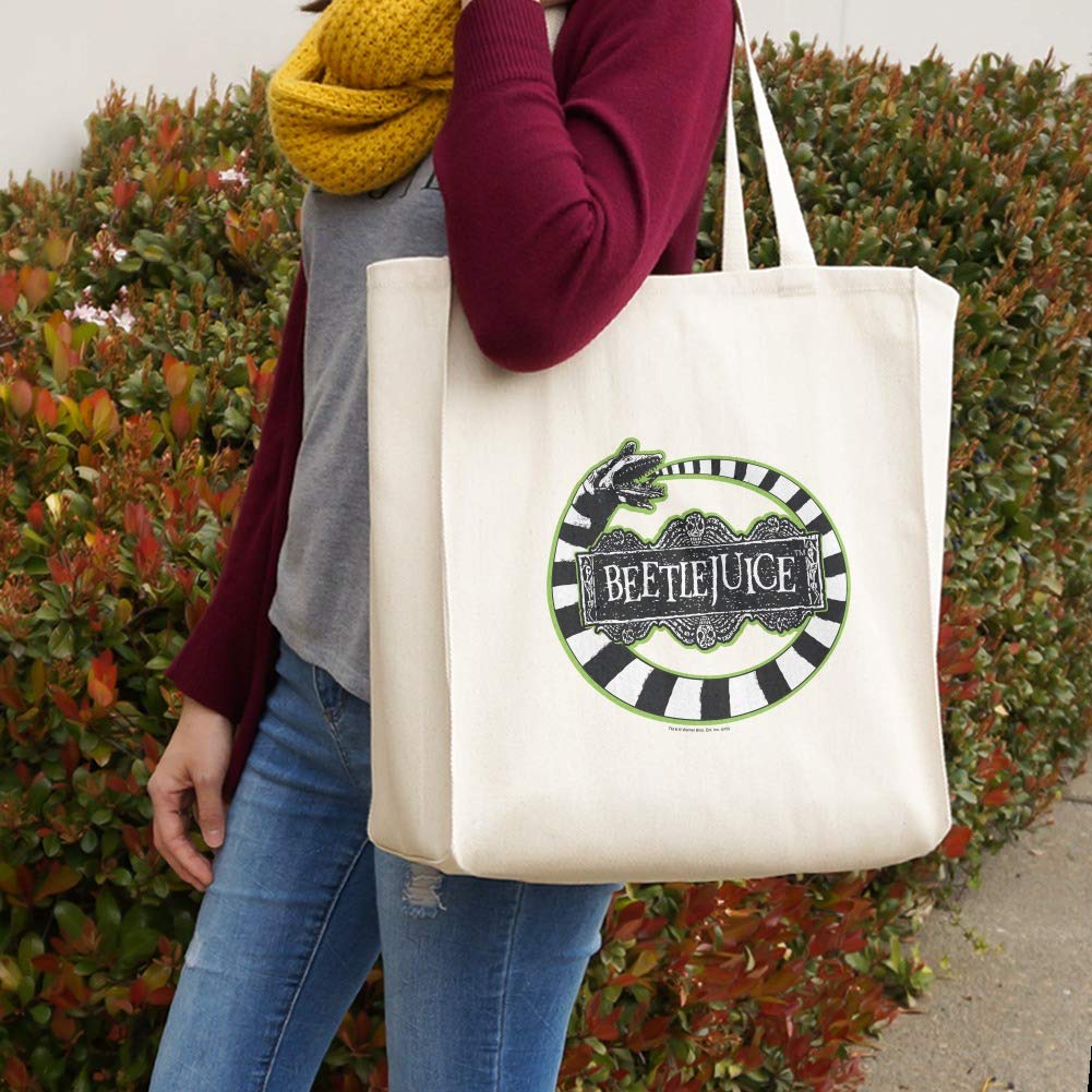Graphics & More Beetlejuice Beetle Worm Grocery Travel Reusable Tote Bag