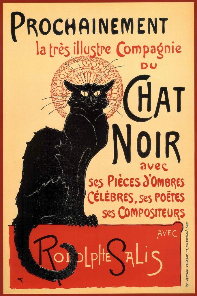 Laminated Le Chat Noir The Black Cat Vintage Advertisement Vintage Illustration Art Deco Vintage French Wall Art Nouveau 1920 Fr