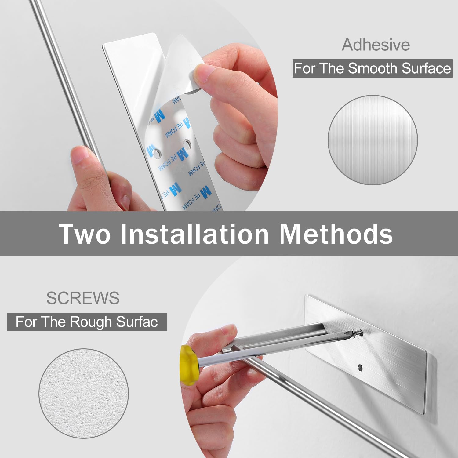 Daoun Baseball Hat Rack - 2-Pack Hat Organizer For Baseball Caps Adhesive Wall Hat Rack, Stainless Steel Hat Hanger Hat Holder F