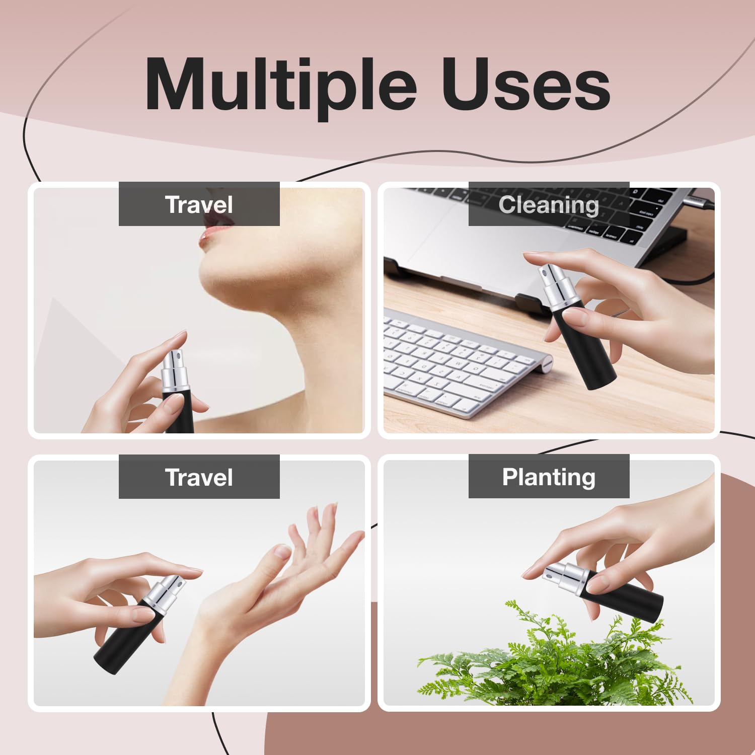 Milasonus 5Ml Perfume Travel Spray Bottle(1 Pcs), Perfume Atomiser Refillable, Portable For Travel Holiday, Outdoor Activities A