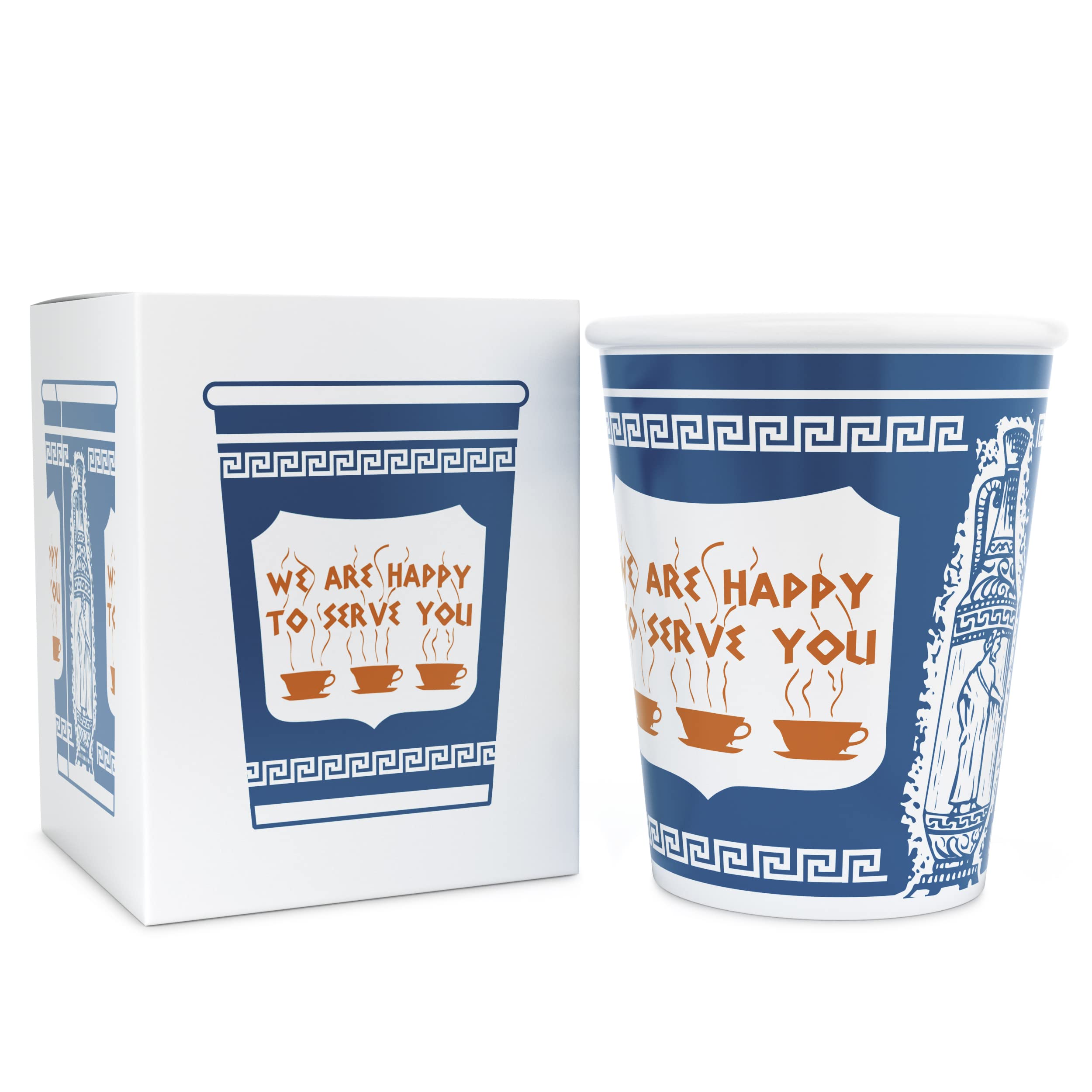 Exceptionlab Inc. 0-Ounce Ceramic Cup ''We are happy to serve you''