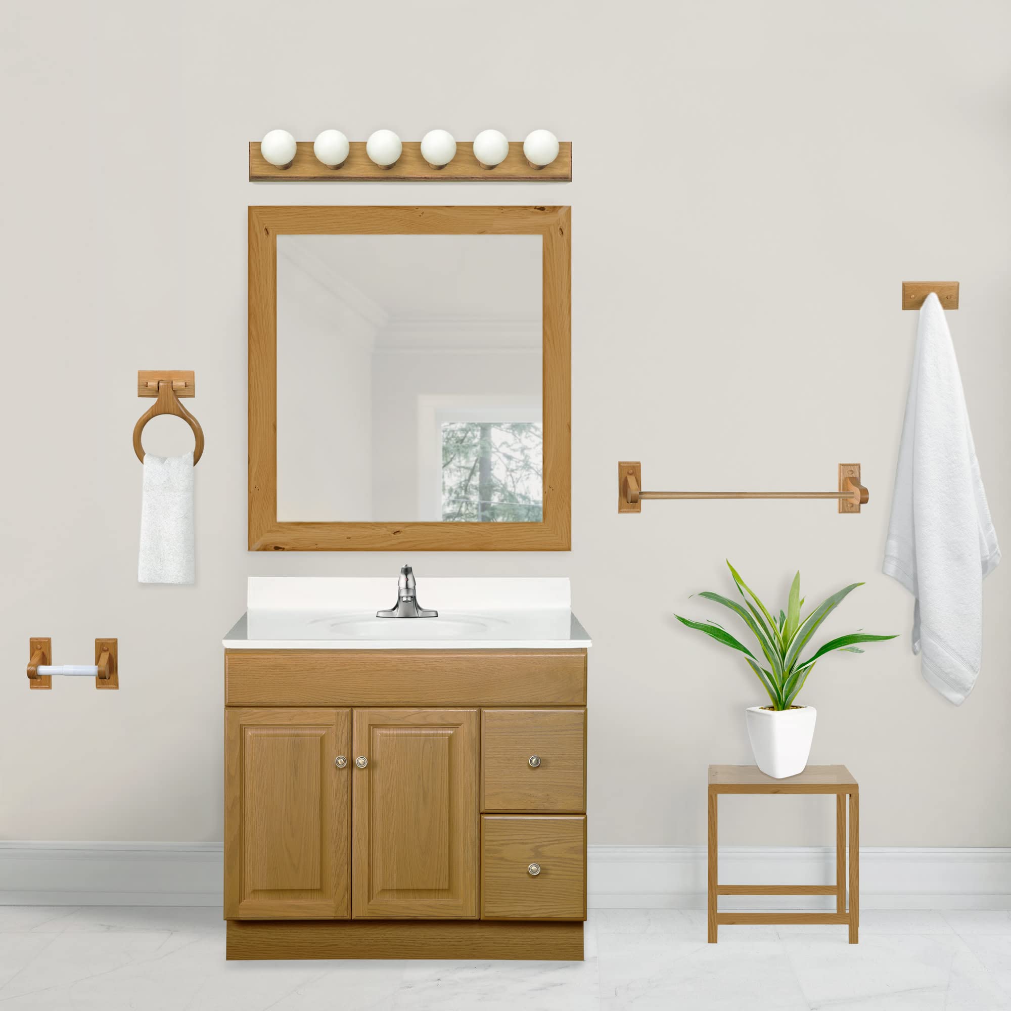 Design House 561183 Dalton Towel Bar 18''  Honey Oak