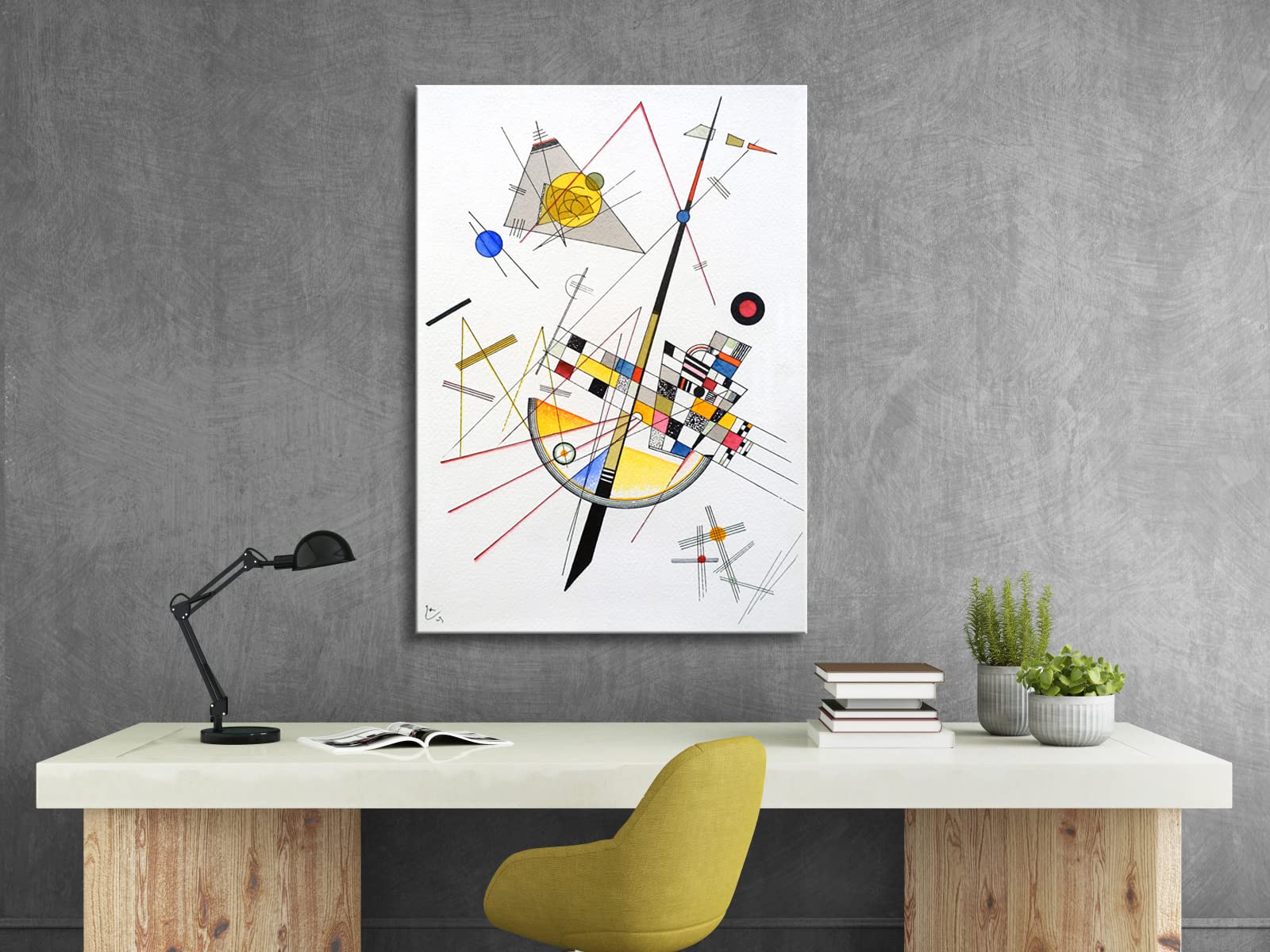 Wieco Art Canvas Prints Delicate Tension #85, 1923 By Wassily Kandinsky Abstract Classic Art Reproductions Gallery Wrapped Canva