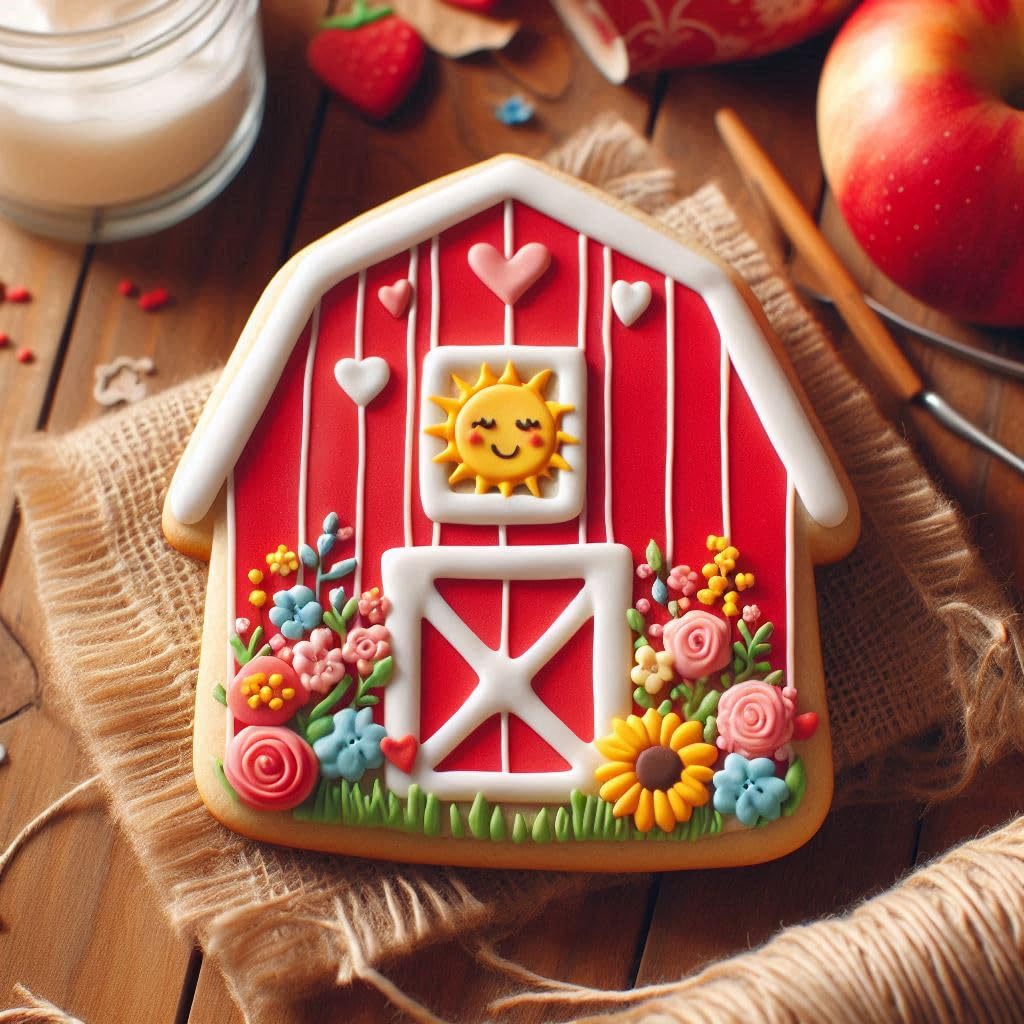 Farming Cookie Cutter 7 Piece Set From The Cookie Cutter Shop - Barn, Cow, Pig, Tractor, Horse Cookie Cutters - Tin Plated Steel