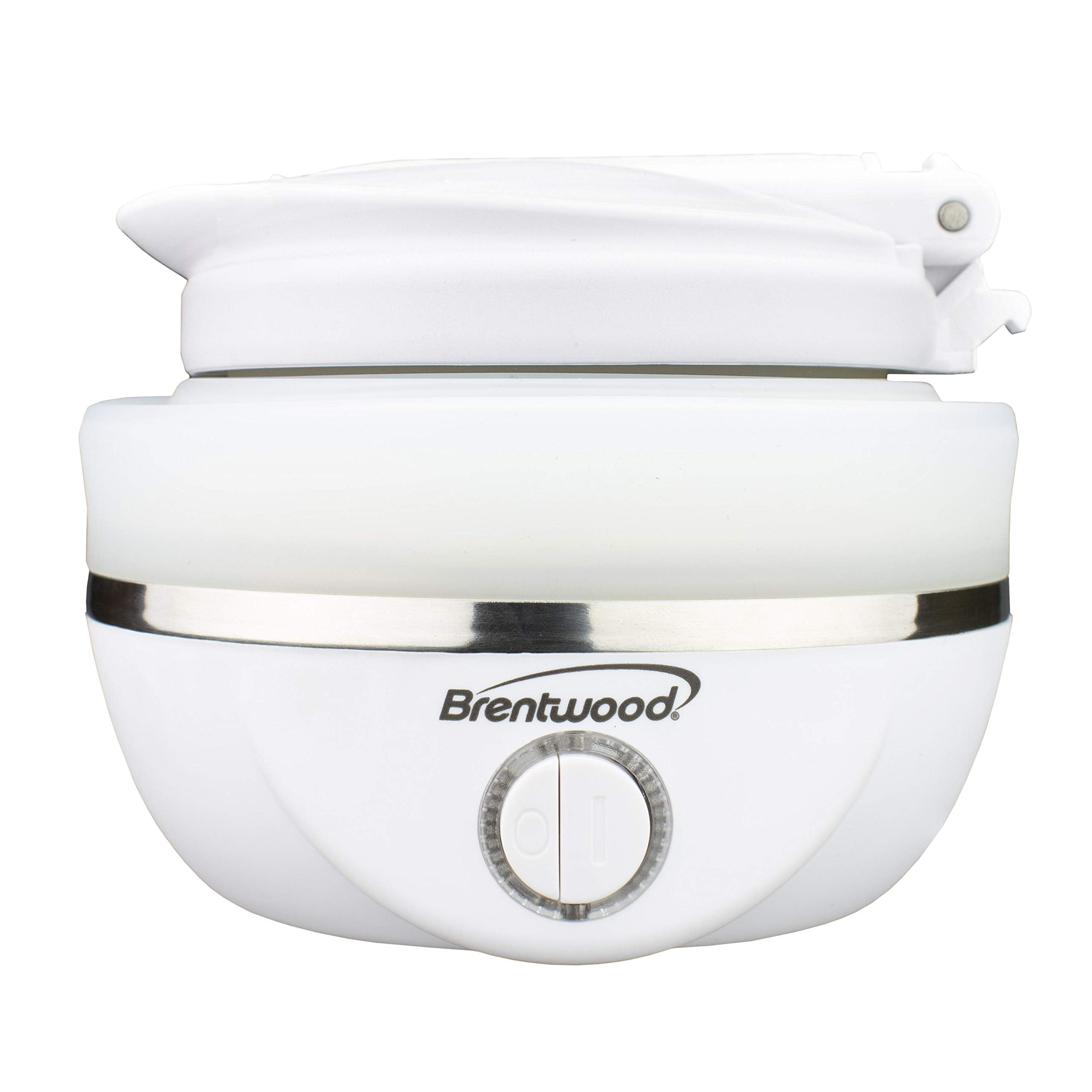 Brentwood Kt-1508W Dual Voltage 120/220 Volt 0.8 Liter Collapsible-Travel Kettle, White