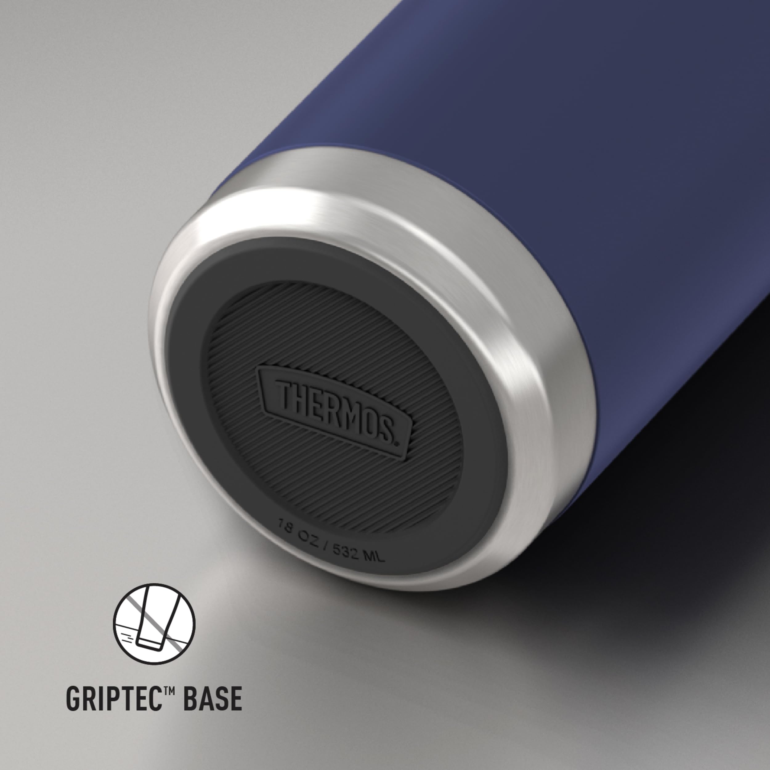 Thermos Icon Series Water Bottle With Spout - 18 Ounce, Navy - Stainless Steel Vacuum Insulated Water Bottle With Lid