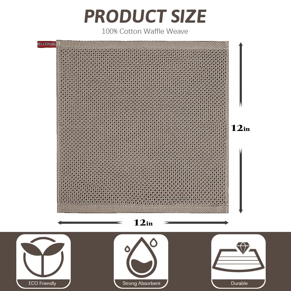 Nialnant Kitchen Dish Towels Set Of 6,100% Cotton Waffle Weave Kitchen Drying Towels Dish Cloths For Washing Dishes,Kitchen Towe