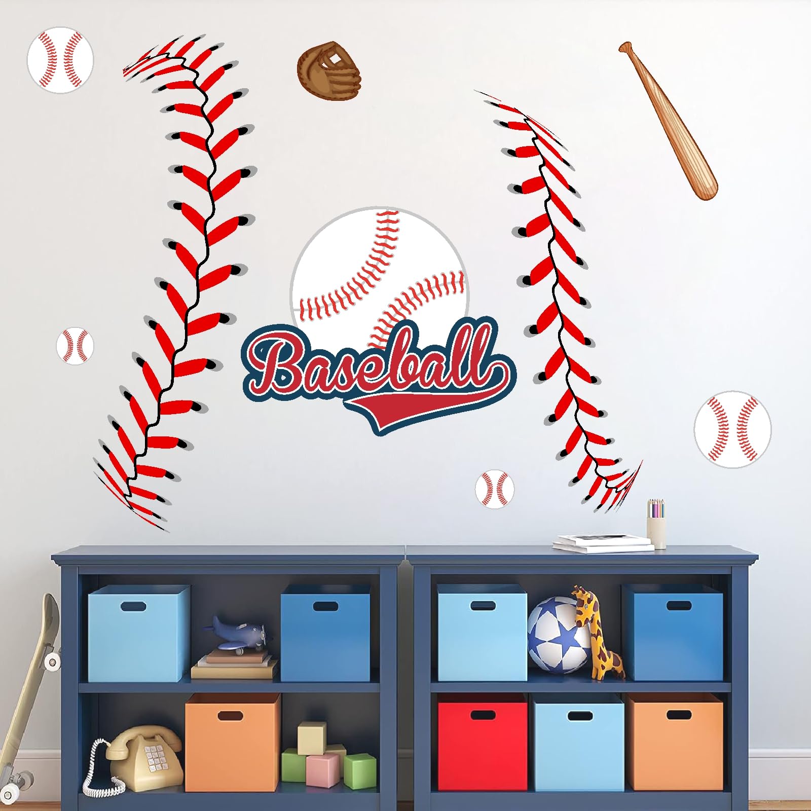 Baseball Wall Decal Sports Decor For Boys Bedroom Baseball Room Decoration Stickers Sports Wall Art Decals Peel And Stick Sports