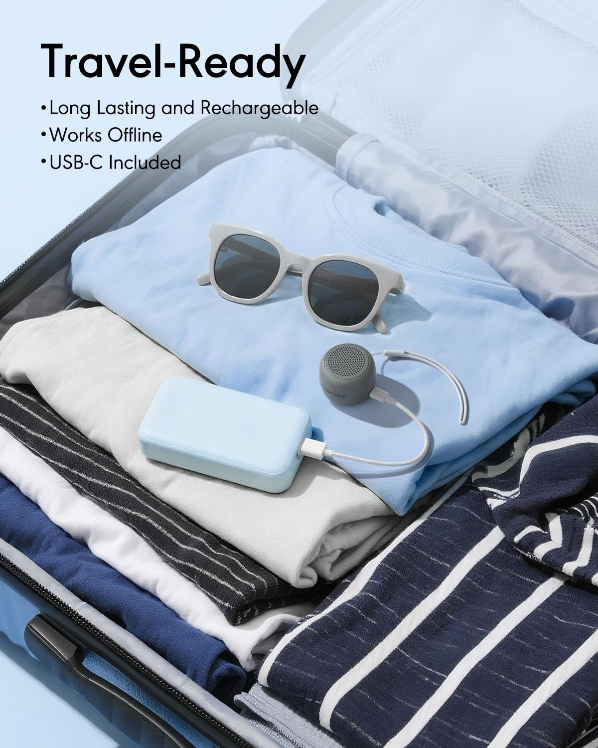 Sound Machine Flowtune White Noise Machine for Baby Adults, Mini Portable Sound Machine for Travel, 6H Timer, 18 Soothing Sleep
