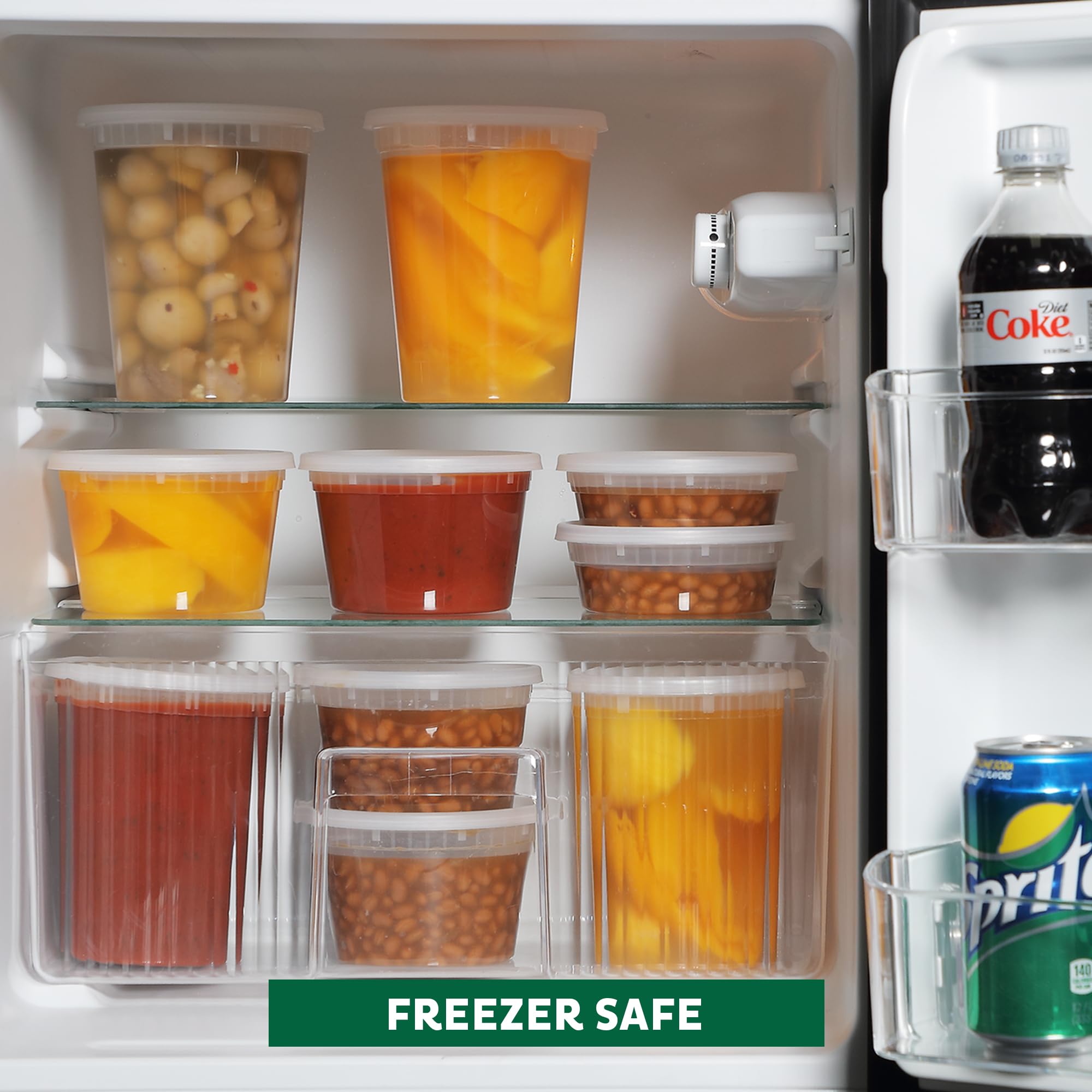 Freshware Food Storage Containers [50 Set] 16 Oz Plastic Deli Containers With Lids, Slime, Soup, Meal Prep Containers | Bpa Free