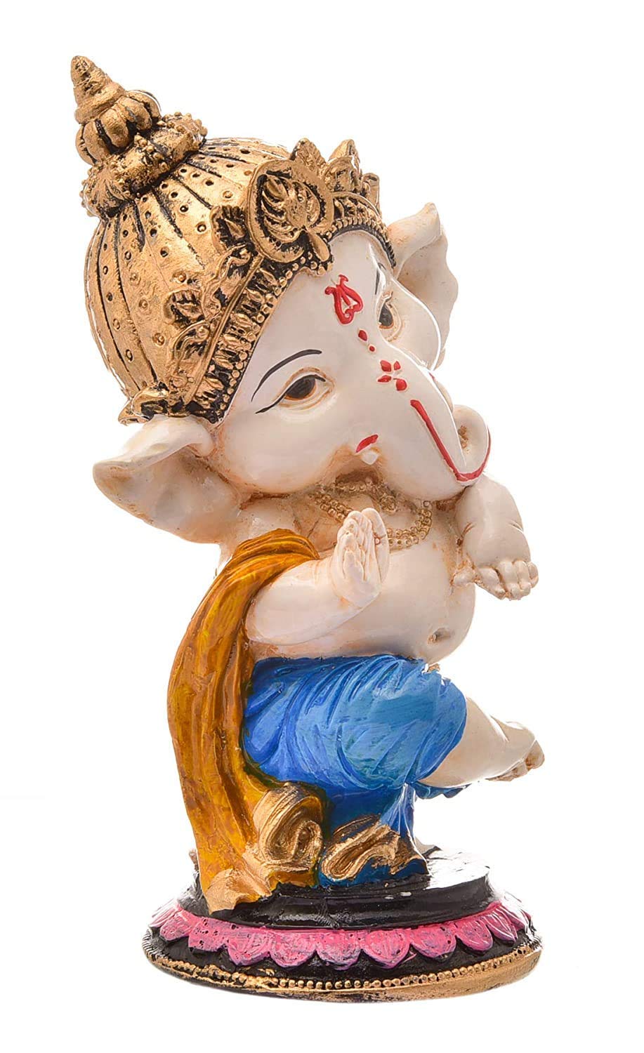 Srimaa Ventures Set Of 4 Ganesha Idol || Dancing Ganpati Statue For Living Room, Temple, Workspace