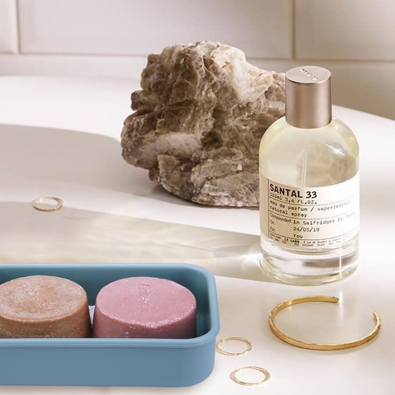 Titati Large Travel Soap Container, Shampoo Bar Case, Silicone Soap Holder With Drainage Tray, Portabel Travel Soap Case For Sho