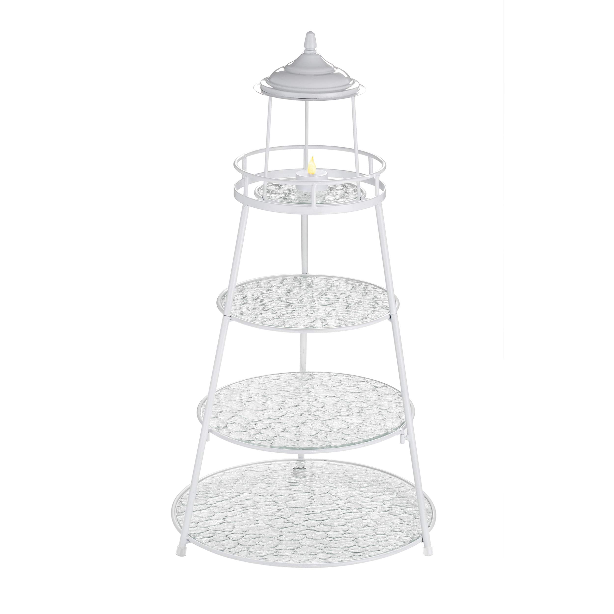 Artland Coventry Lighthouse 4-Tier Server, White