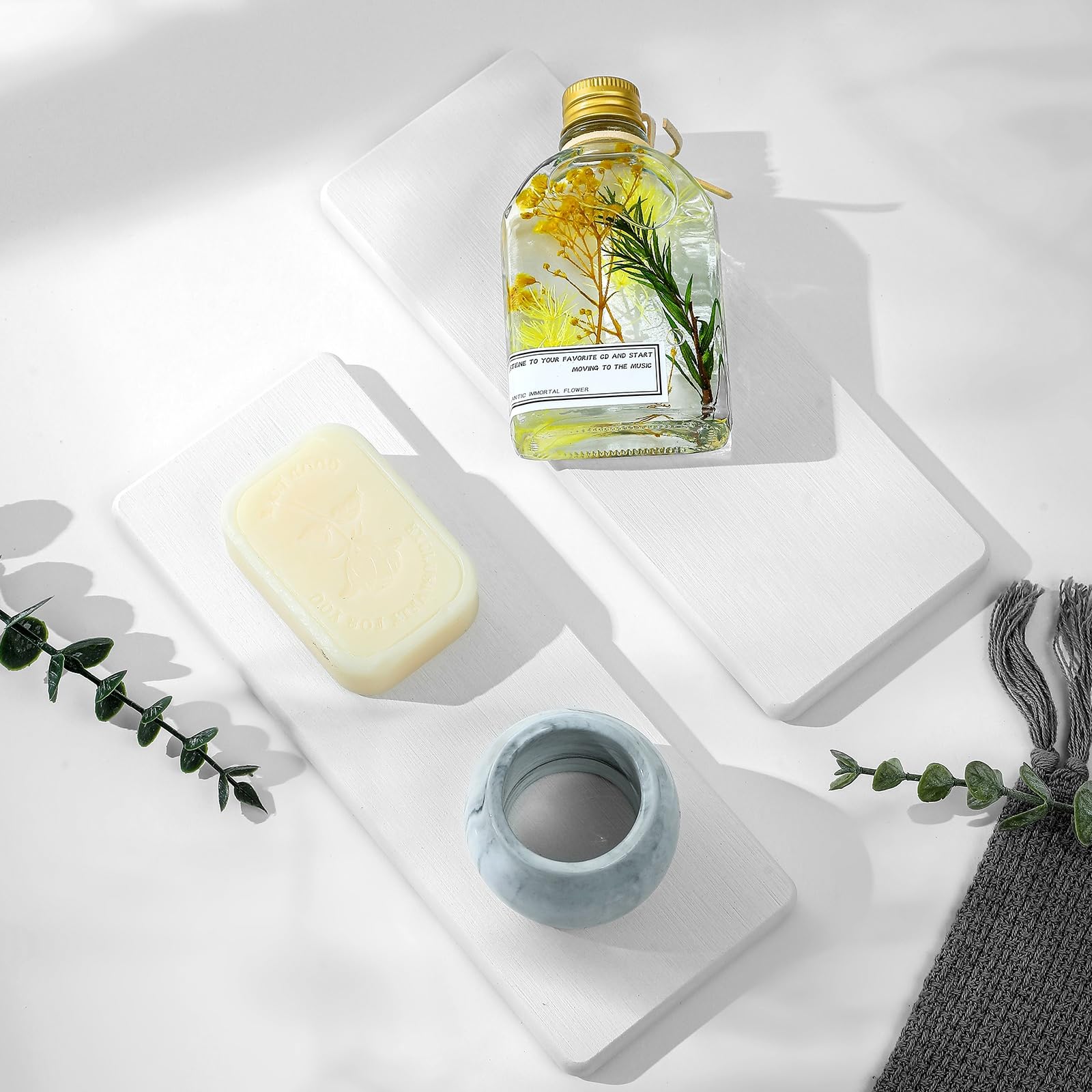 Razborci 2Pcs Water Absorbent Diatomite Coasters, Fast Drying Stone Tray For Bathroom & Kitchen Counter, Instant Dry Sink Dish R