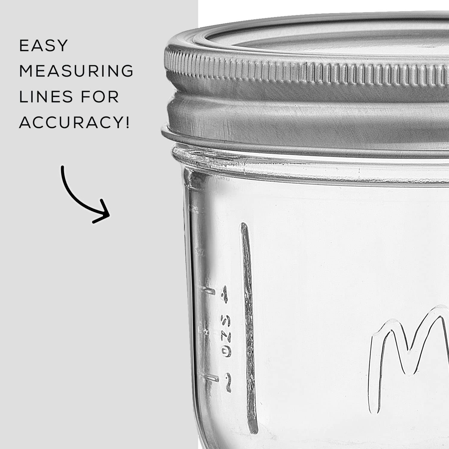 8 Oz Mason Jars With Lids, Labels And Measures 6-Pack Wide Mouth Glass Jar With Lid And Band Airtight Canning Jars, Overnight Oa