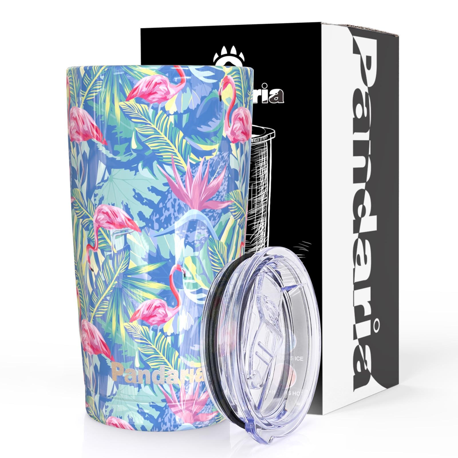 20 Oz Stainless Steel Vacuum Insulated Tumbler With Lid - Double Wall Travel Mug Water Coffee Cup For Ice Drink & Hot Beverage,