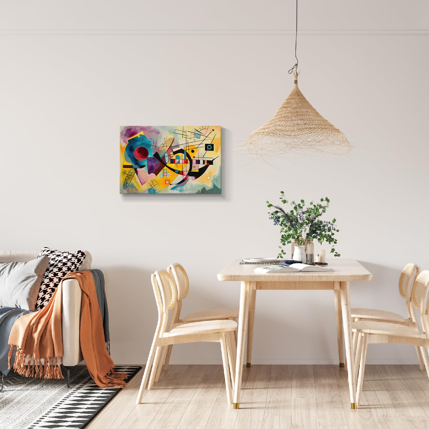 Gaosoul Modern Abstract Expressionism Canvas Print Hand Painted Look Large Vibrant Wall Art Decor Gallery Wrapped Unique Home Ac