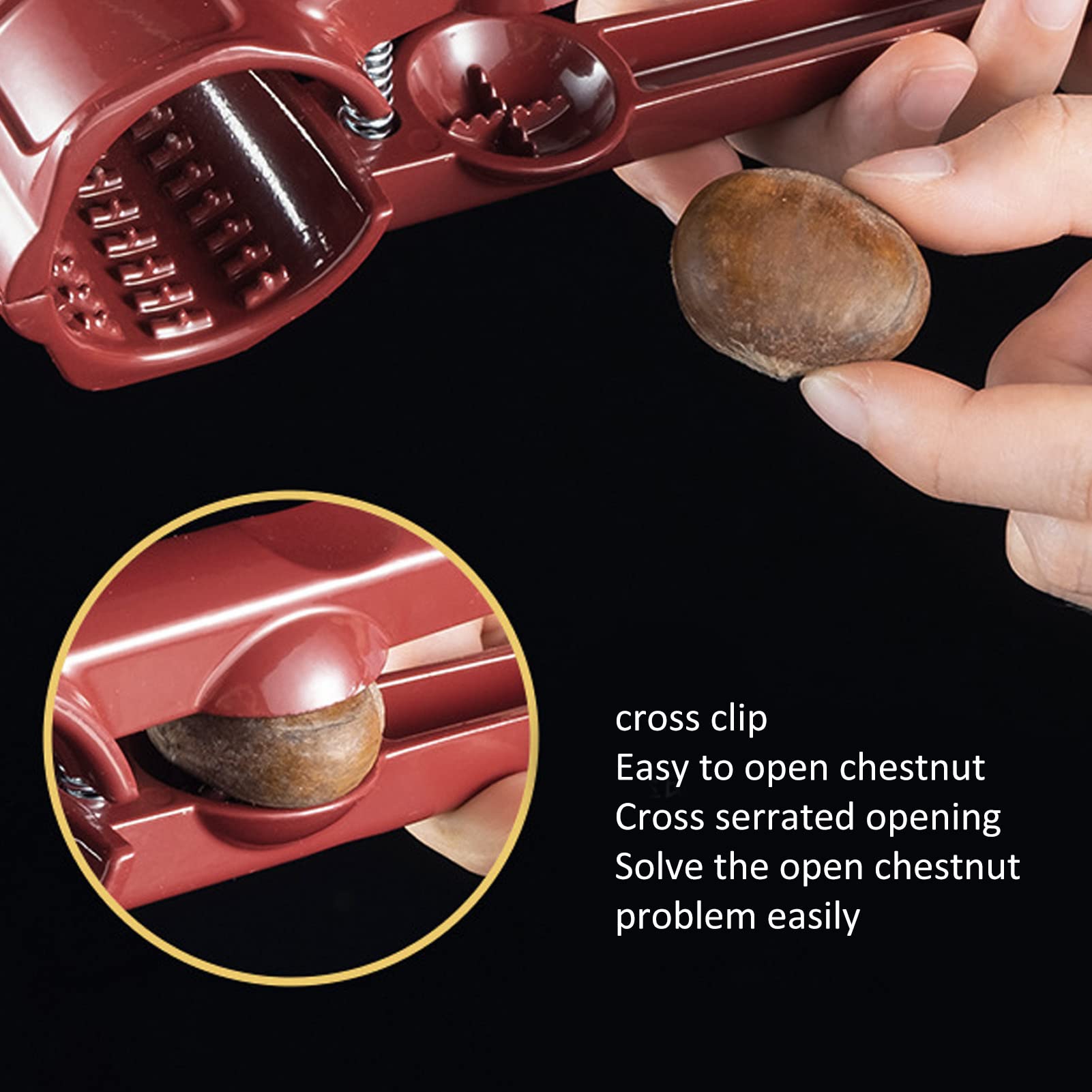 Nut Cracker Tool, Nutcracker Tool For All Nut Walnut Plier With Non-Slip Handle Red Pecan Nut Cracker Tool Multifunction Sheller