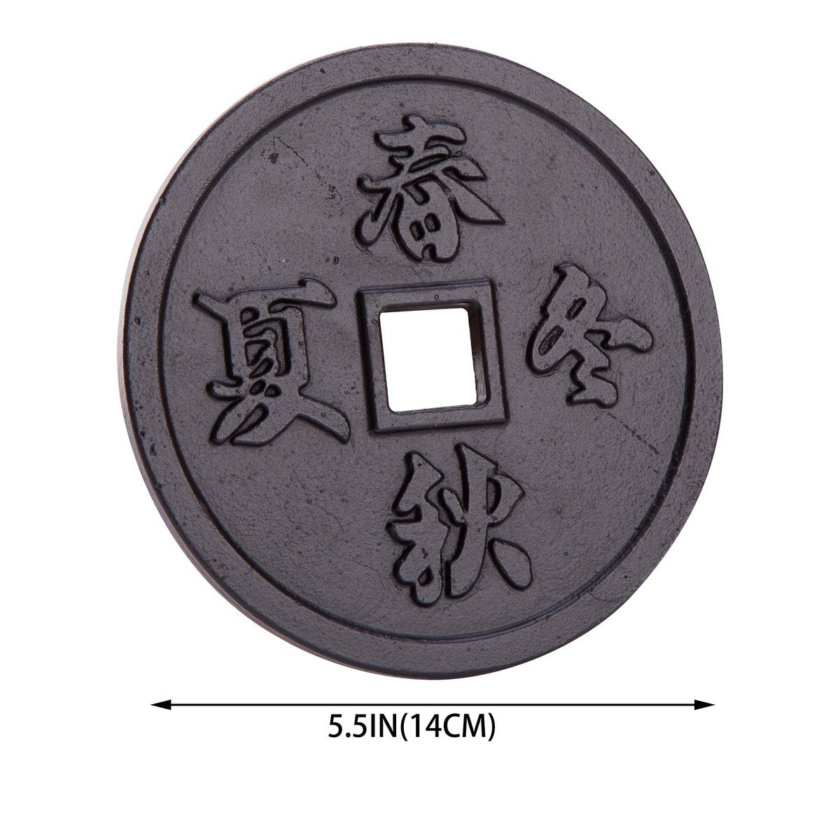 Thy Collectibles Black Cast Iron Trivet Teapot Tetsubin Stand, Chinese Four Season