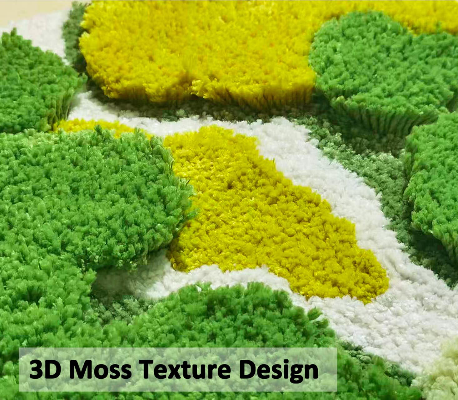 Cute Yellow Green Moss Shag Bathroom Rugs Leaf Bath Mats For Bathroom Decor Aesthetic Leaves Soft Non Slip Washable Aabsorbent F