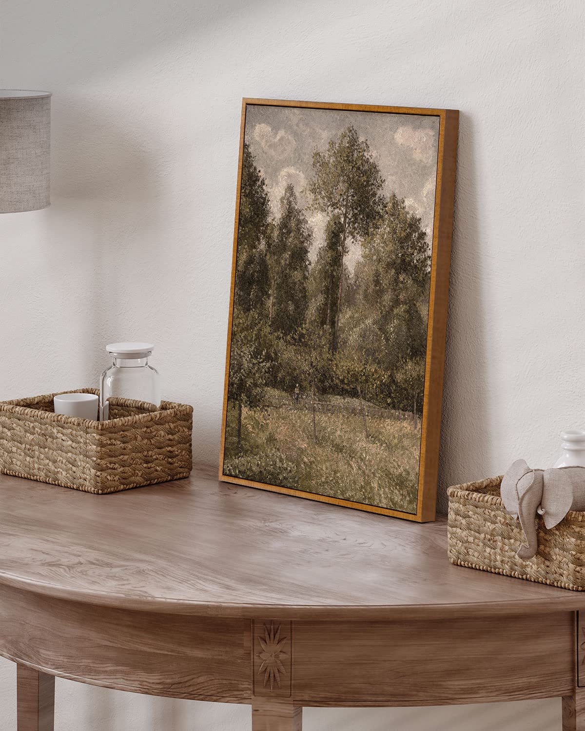 Insimsea Framed Canvas Prints Art Vintage Decor, Room Decor Classical Artwork Poplars,   Ragny By Camille Pissarro, Wall Art Pai