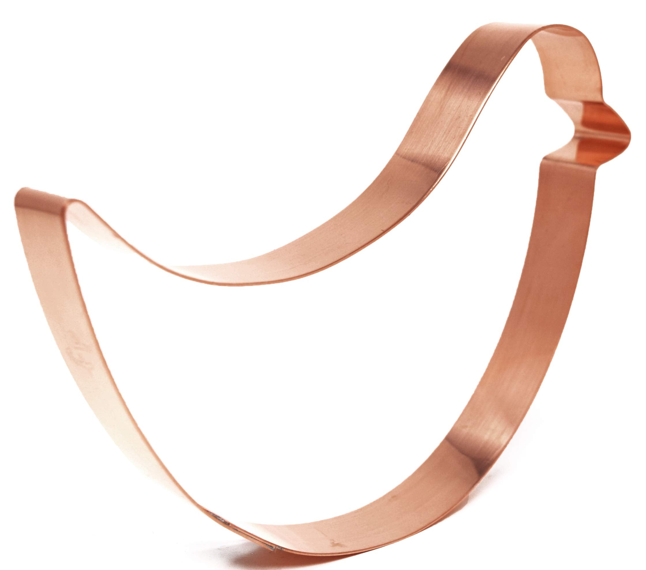 Large Simple Bird Cookie Cutter 6 X 4.25 Inches, Handcrafted Copper By The Fussy Pup