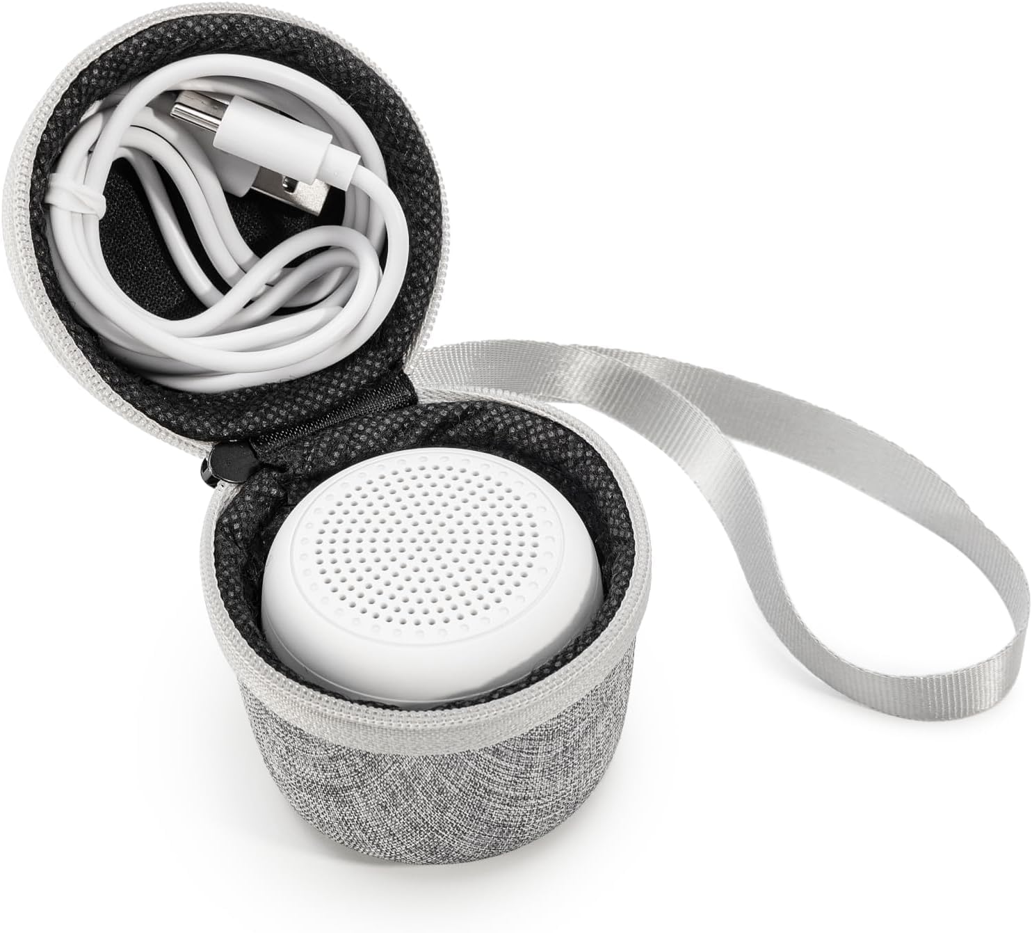 Babelio Portable White Noise Machine + Travel Case in Grey  for Adults Kids Baby