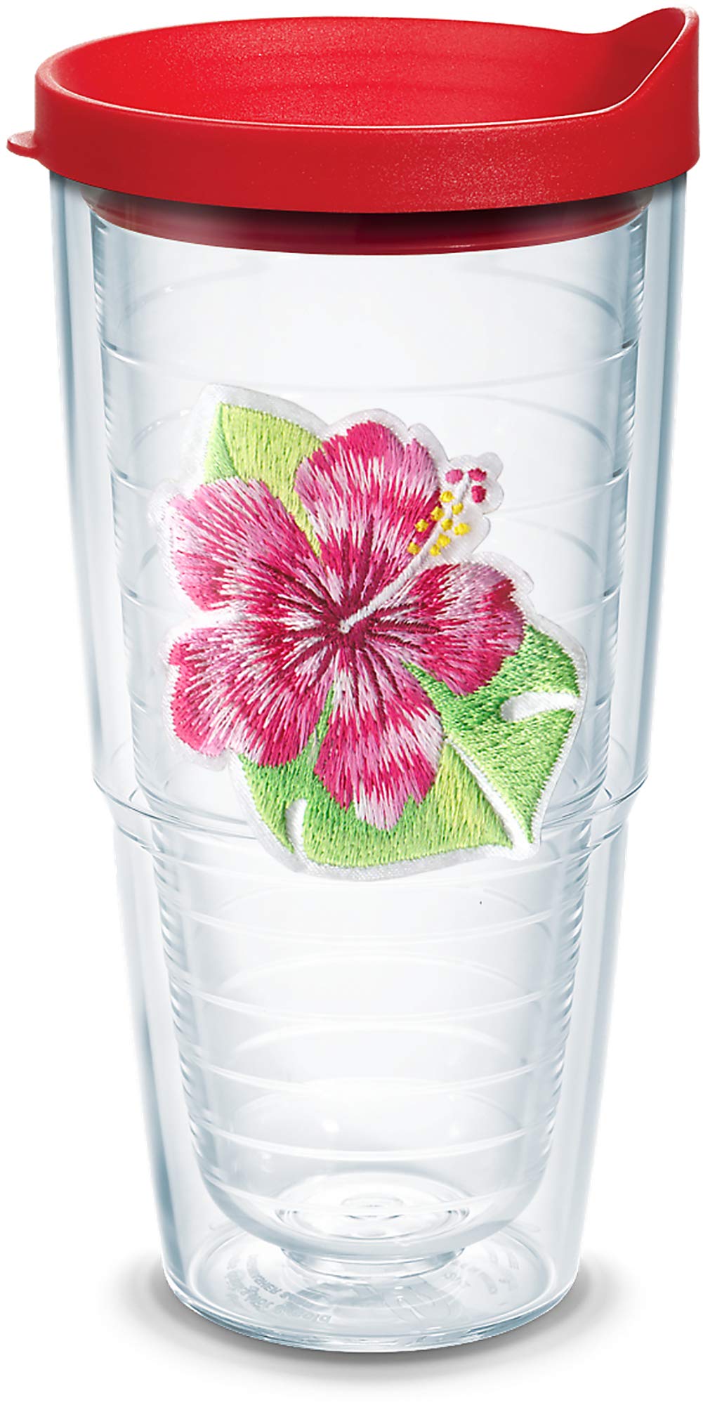 Tervis Tropical Hibiscus Collection Made In Usa Double Walled Insulated Tumbler Travel Cup Keeps Drinks Cold & Hot, 24Oz, Island