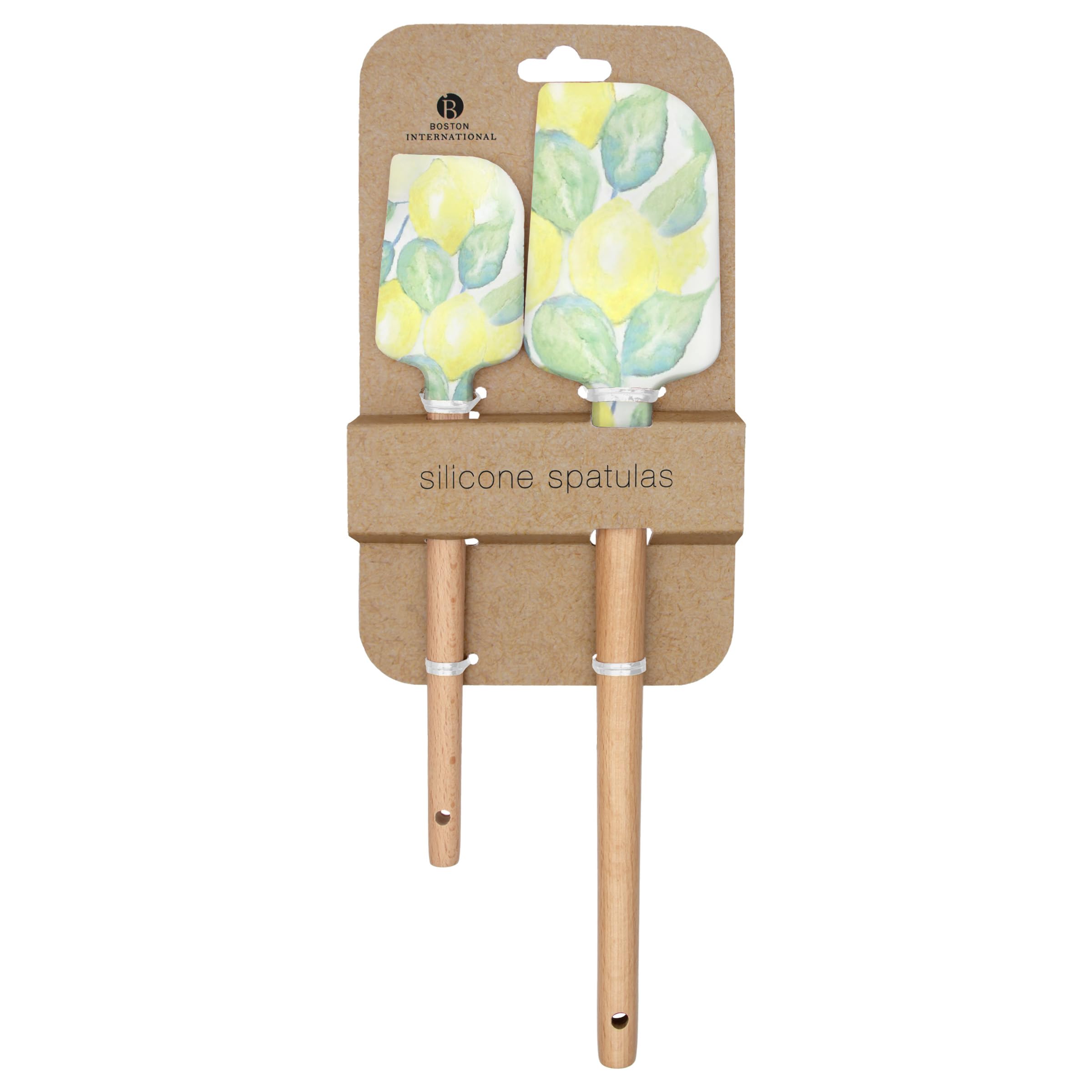 Silicone Spatula Set, Large 12.75/Small 9, Lemon Verena