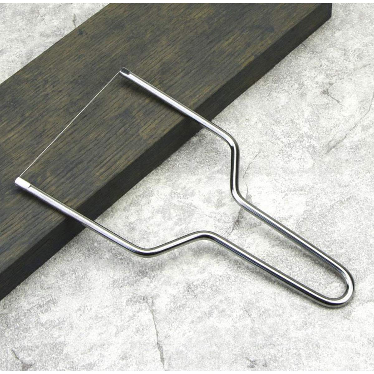 E-Outstanding 2-Pack Stainless Steel Cheese Slicer Cheese Tool Wire Slicer For Cheese For Butter For Foie Gras Baking Kitchen Co