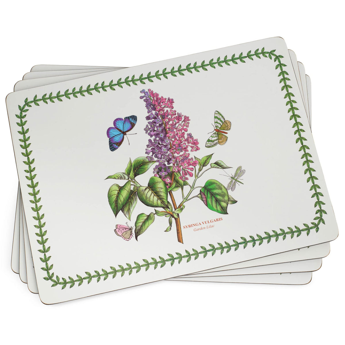 Pimpernel Botanic Garden Collection Placemats | Set Of 4 | Heat Resistant Mats | Cork-Backed Board | Hard Placemat Set For Dinin