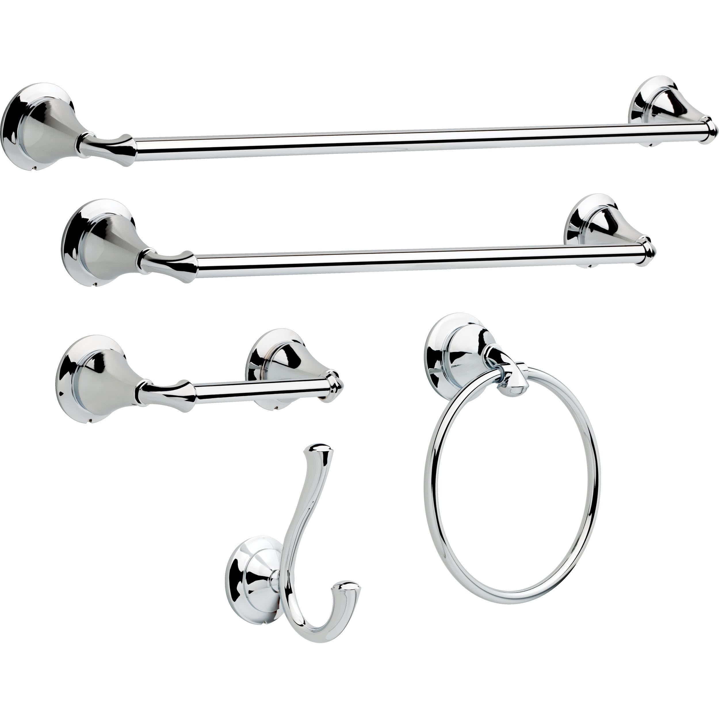 Delta Faucet 79450 Linden Wall Mount Pivot Arm Toilet Paper Holder Bath Hardware Accessory In Polished Chrome
