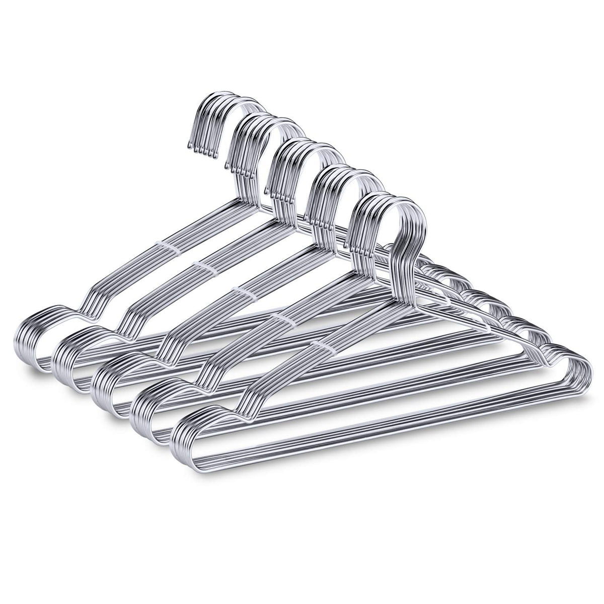 Wire Hangers 50 Pack Coat Hangers Strong Heavy Duty Metal Hangers 16.5 Inch Ultra Thin Space Saving Clothes Hangers By Timmy