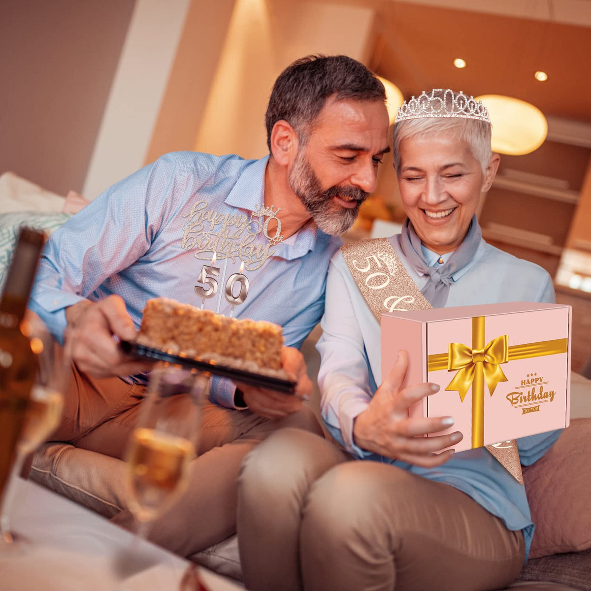 50Th Birthday Decorations Women, Include 50Th Birthday Sash And Tiara ...